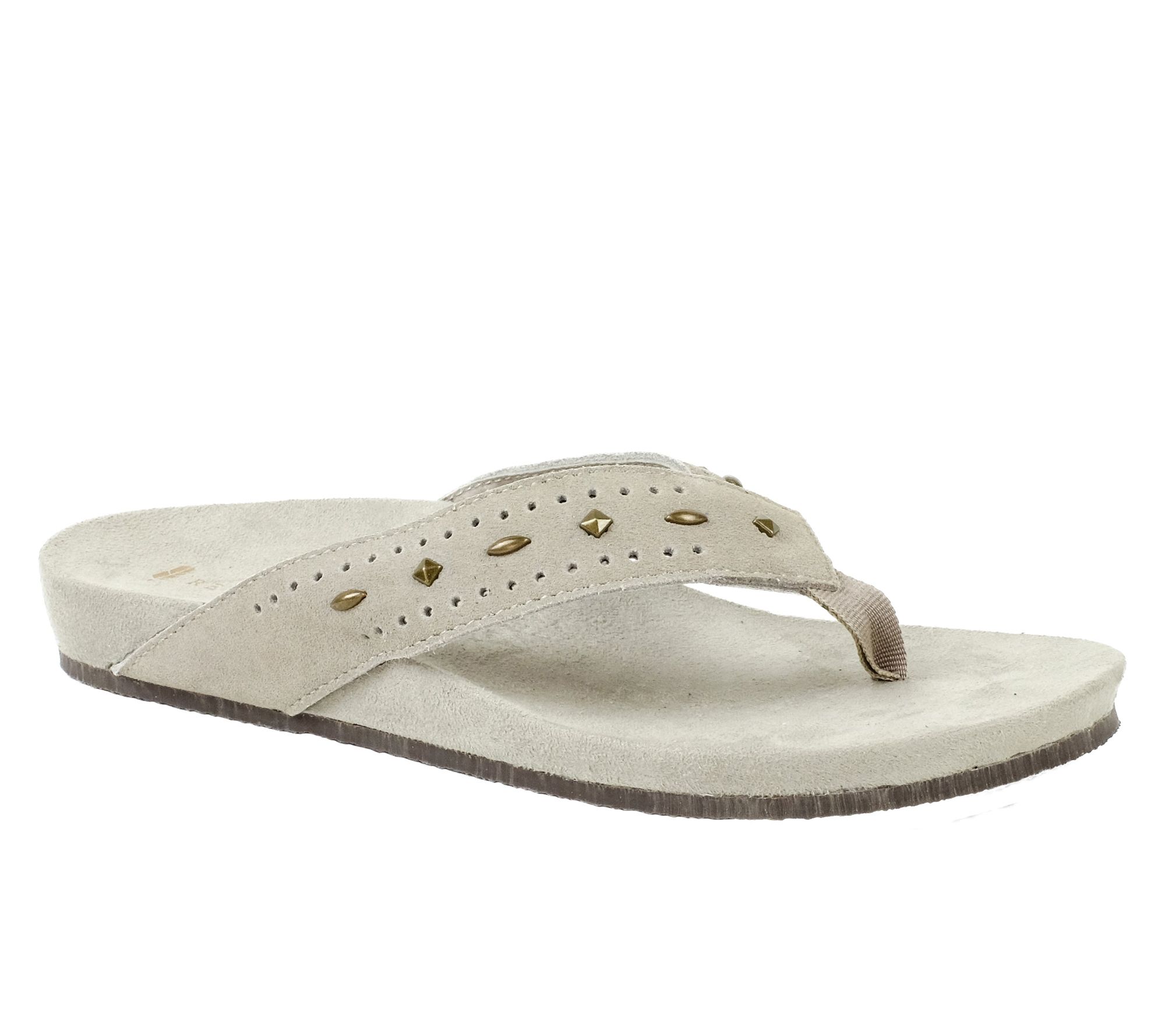 Revitalign Orthotic Studded Suede Thong Sandals- Kena