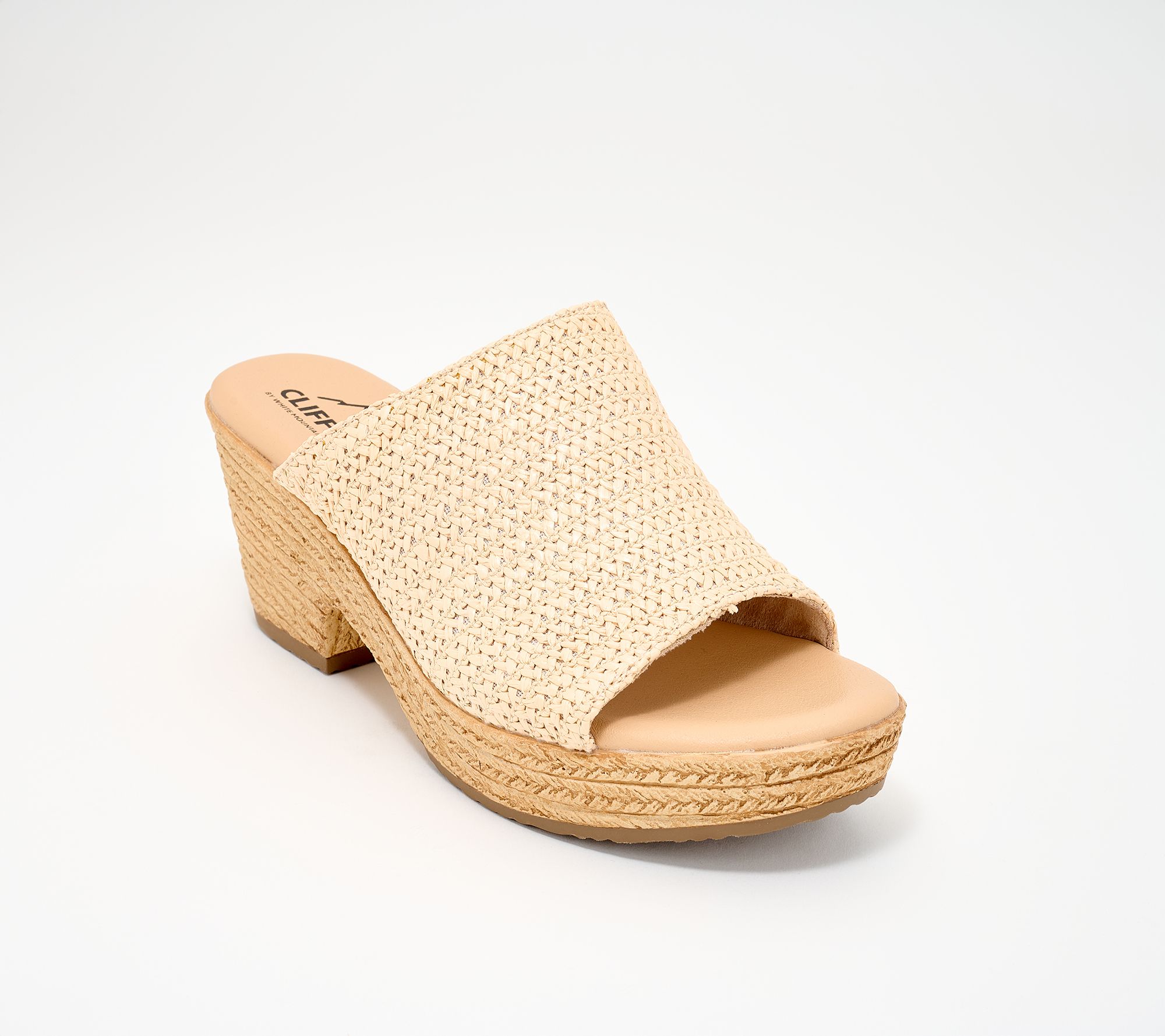 Cliffs by White Mountain Raffia Wedges - Biando