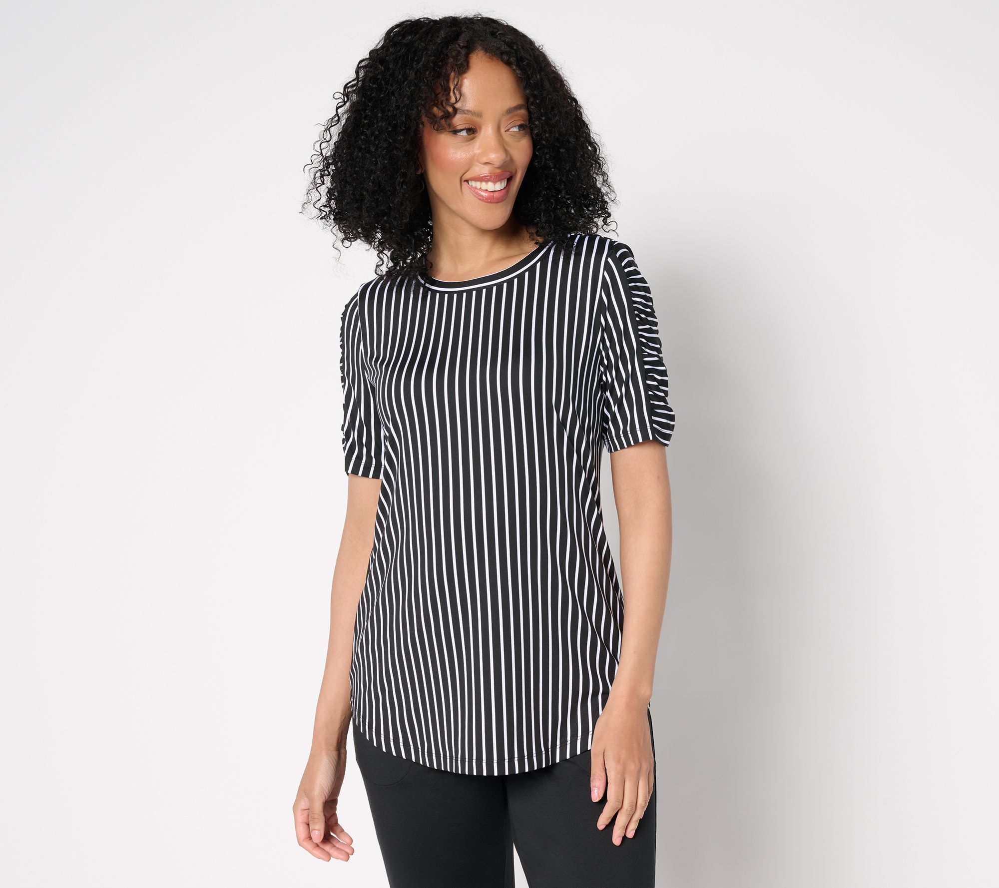 "As Is" Denim & Co. Active Regular Cool to the Touch Jersey Tunic