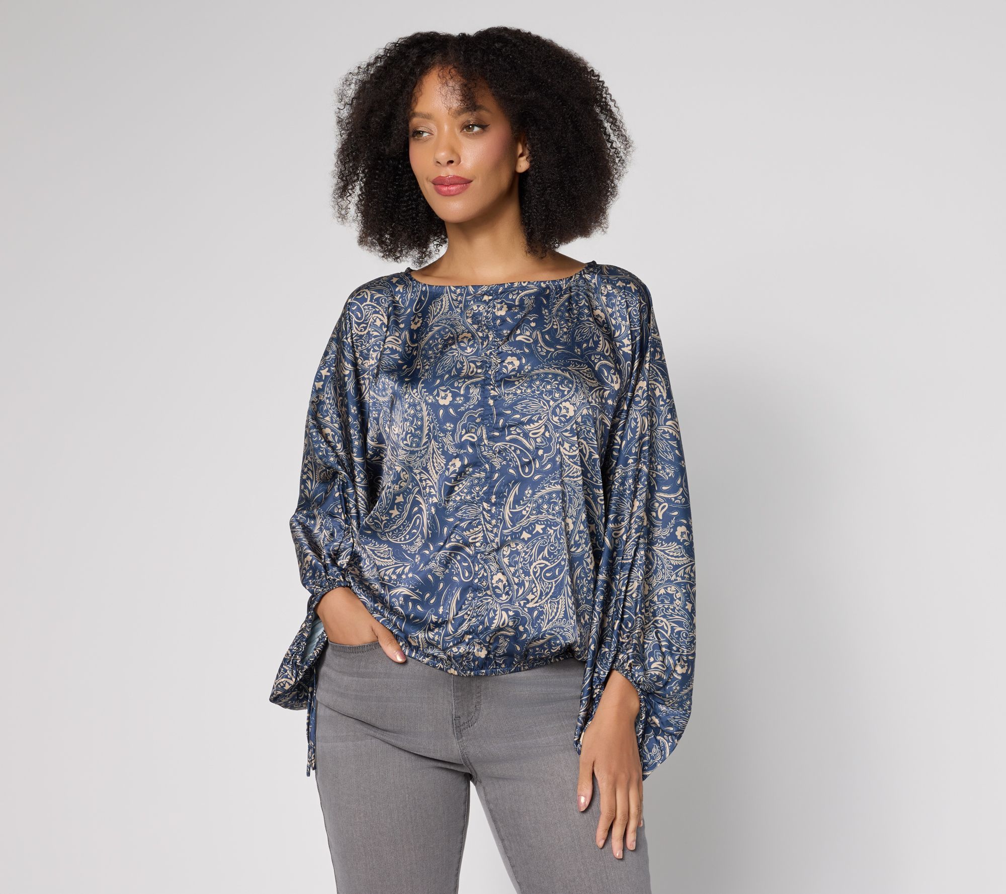 RM Studio x Rebecca Minkoff Lantern Sleeve Blouse