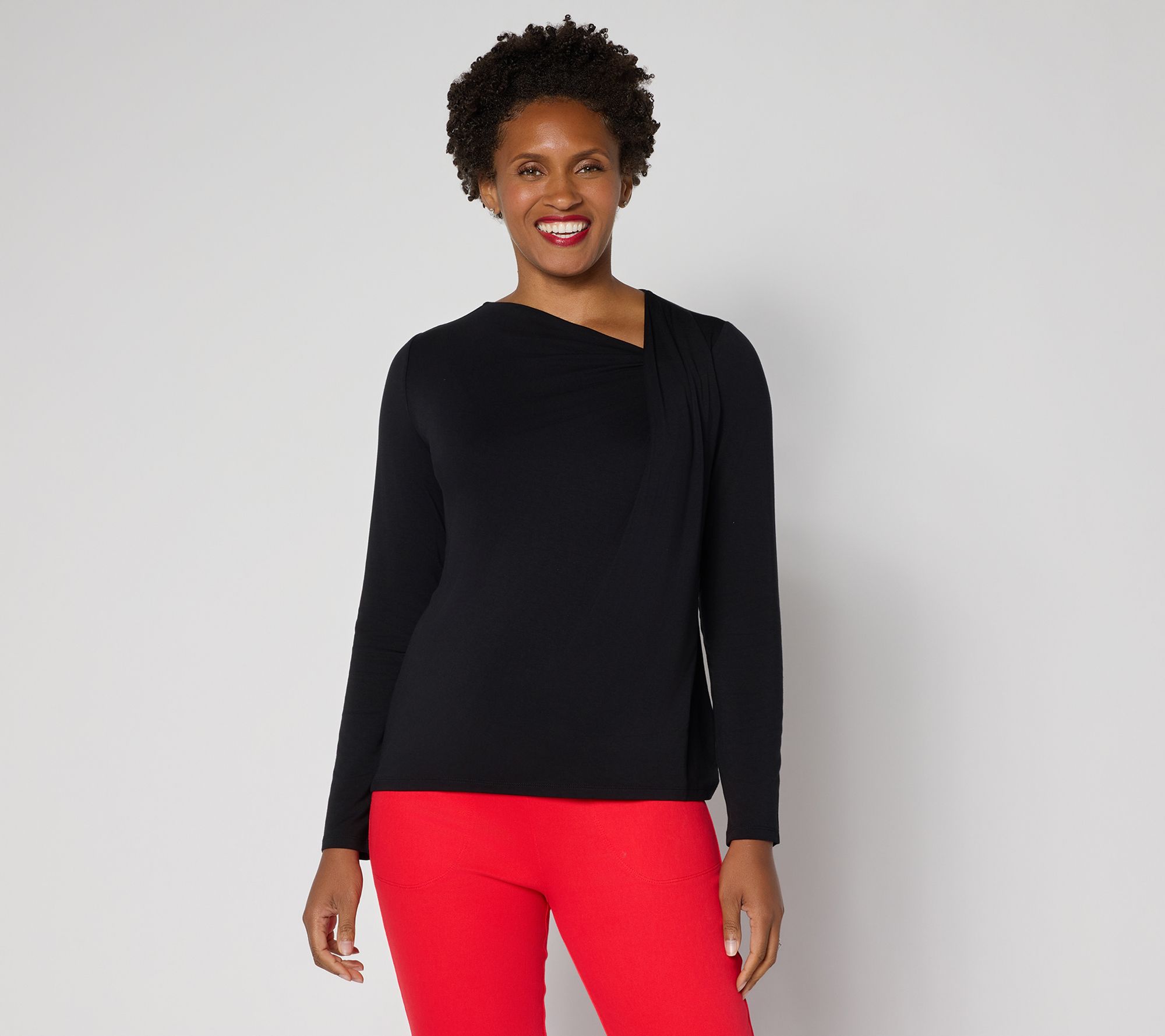 Attitudes by Renee Knit Twist Detail Top