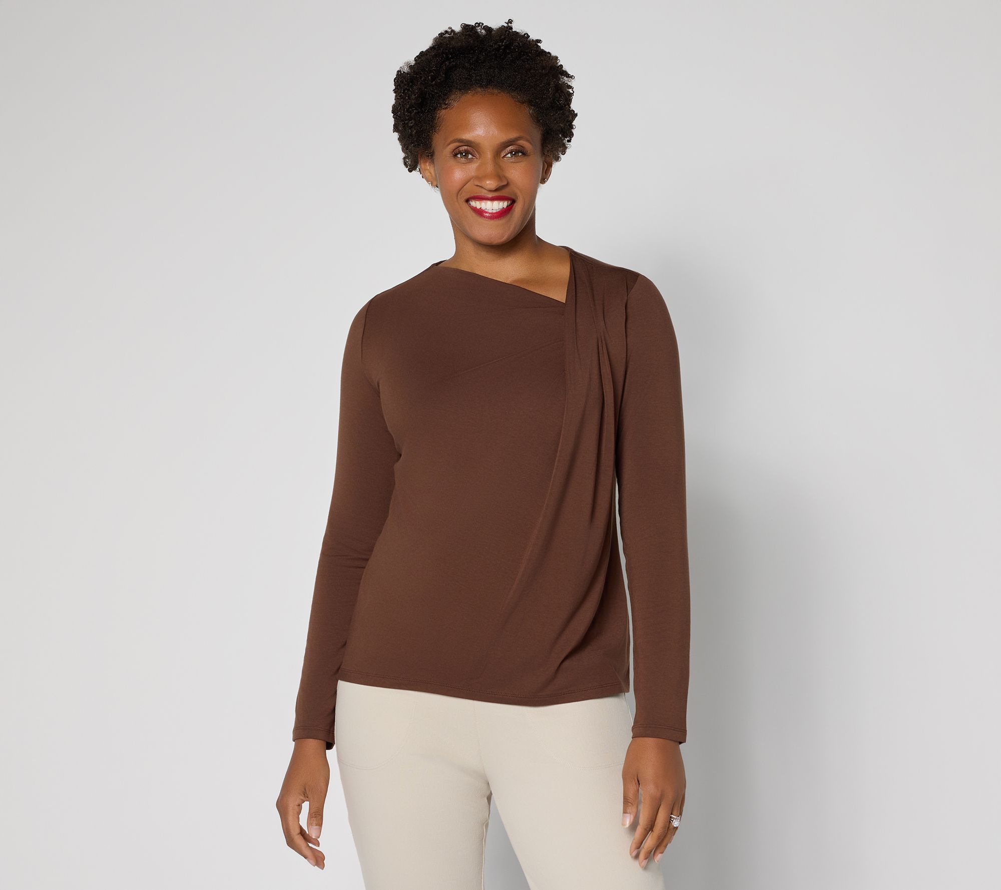 Attitudes by Renee Knit Twist Detail Top