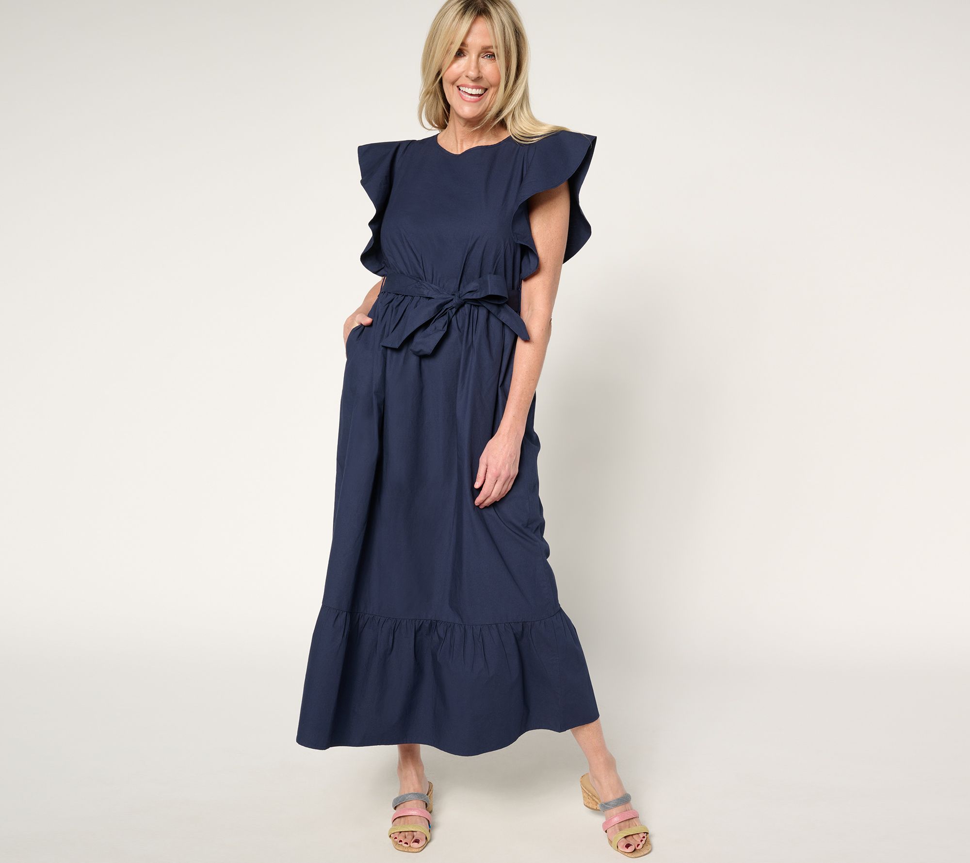 "As Is" Me by Jennie Garth Reg Palmetto 100% Cotton Poplin Dress
