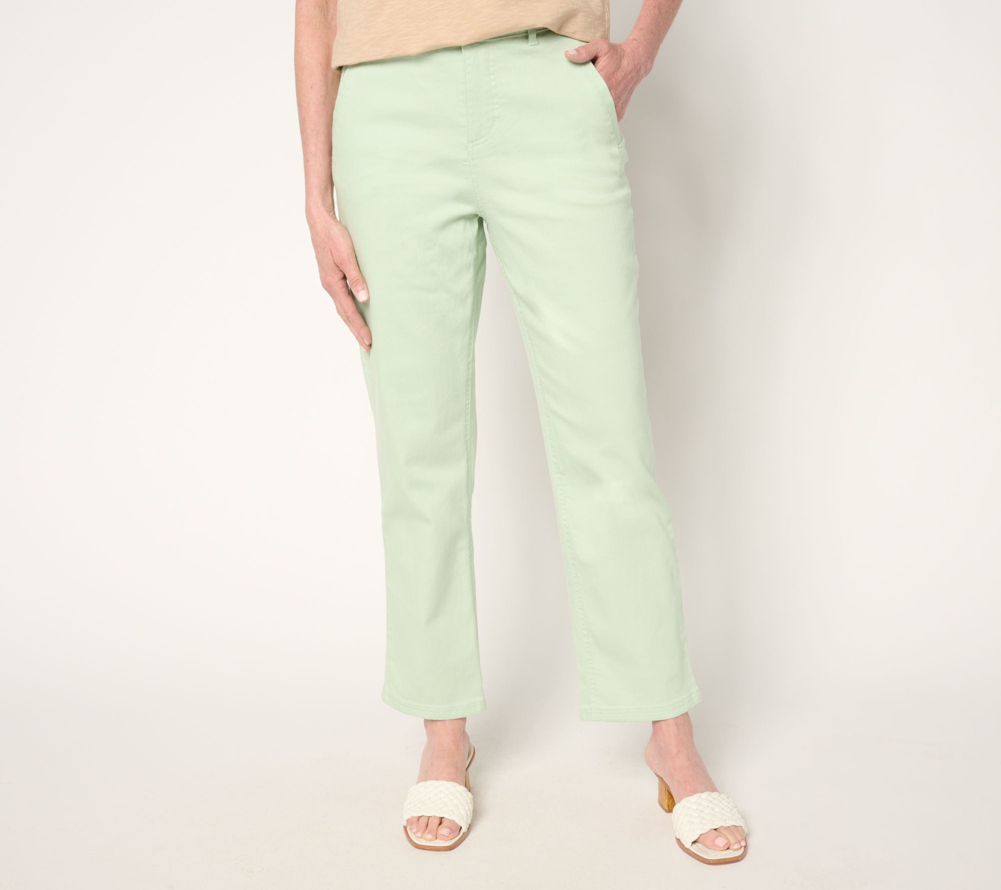 "As Is" Joan Rivers Luxe Vintage Denim Ankle Pants- Color
