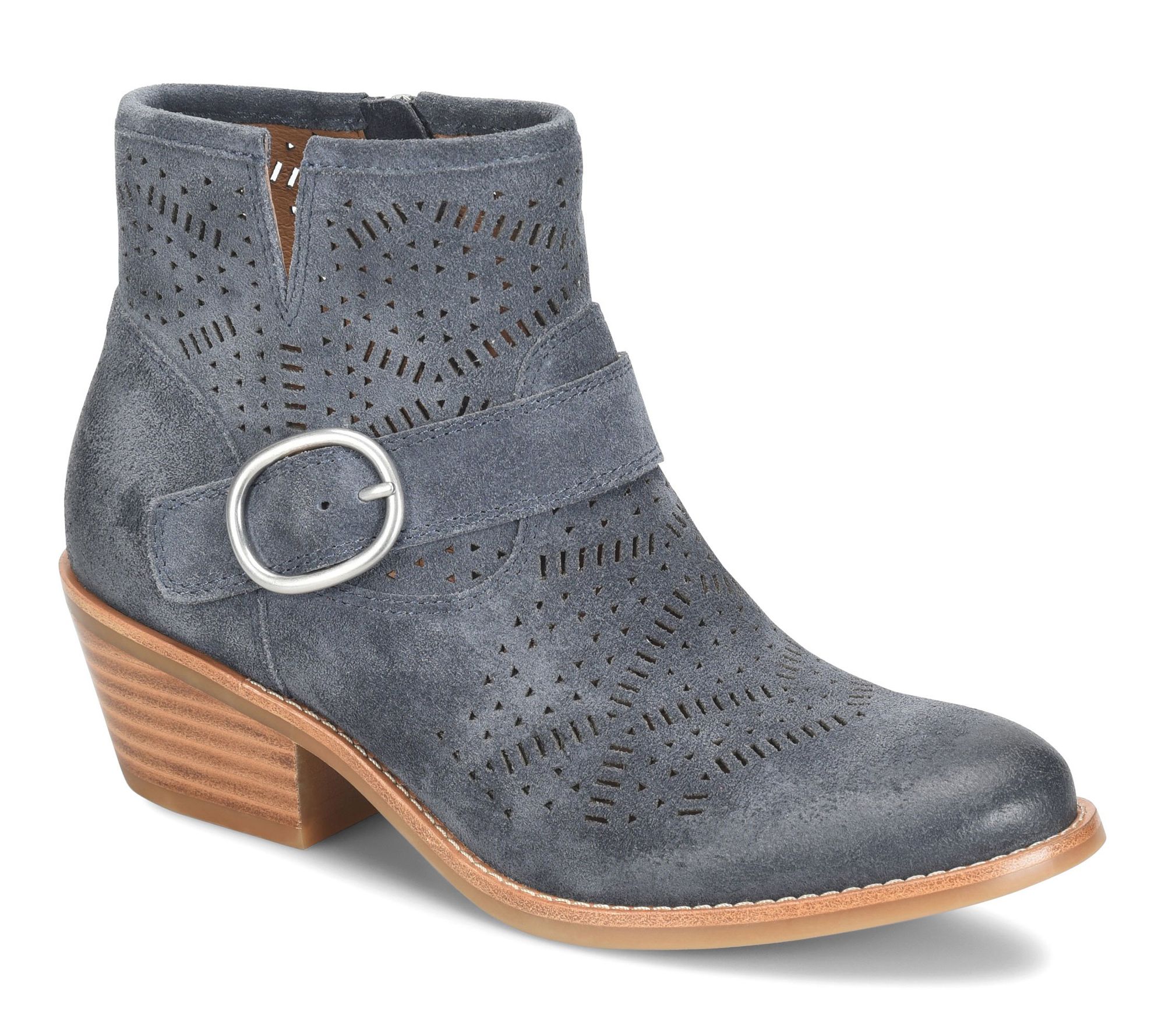 Sofft Western Laser Cut Suede Bootie - Adriana