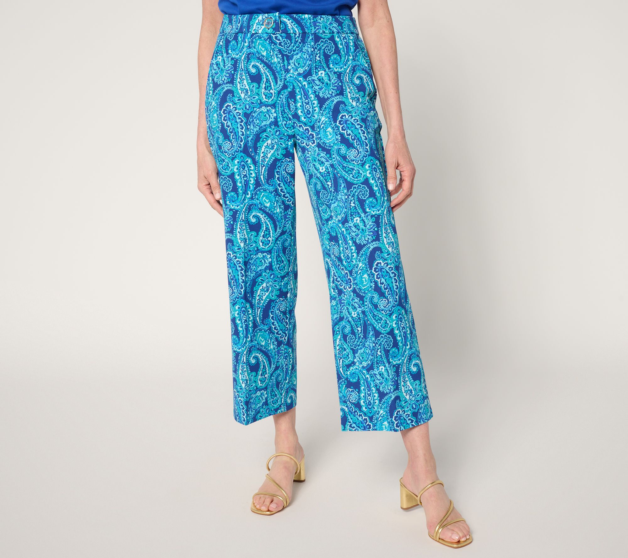"As Is" Isaac Mizrahi Live! Pet On-the-Go Crepe Straight Leg Pants