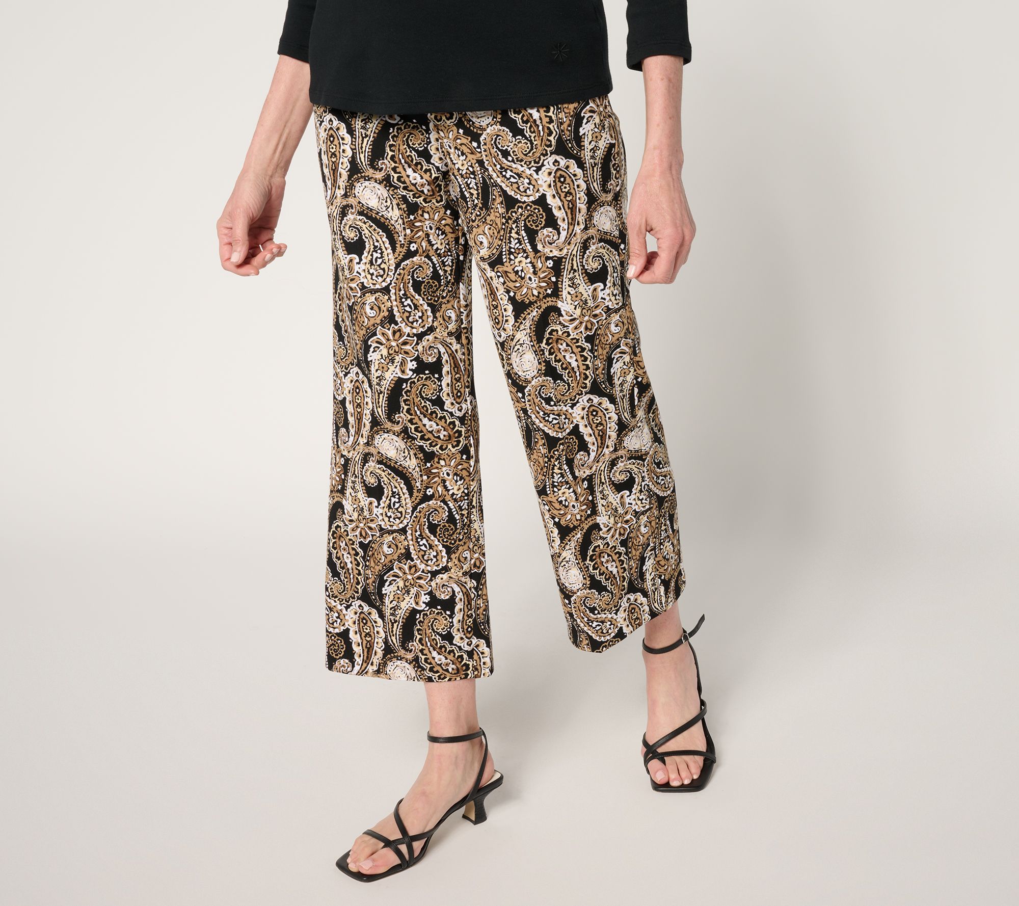 "As Is" Isaac Mizrahi Live! Pet On-the-Go Crepe Straight Leg Pants
