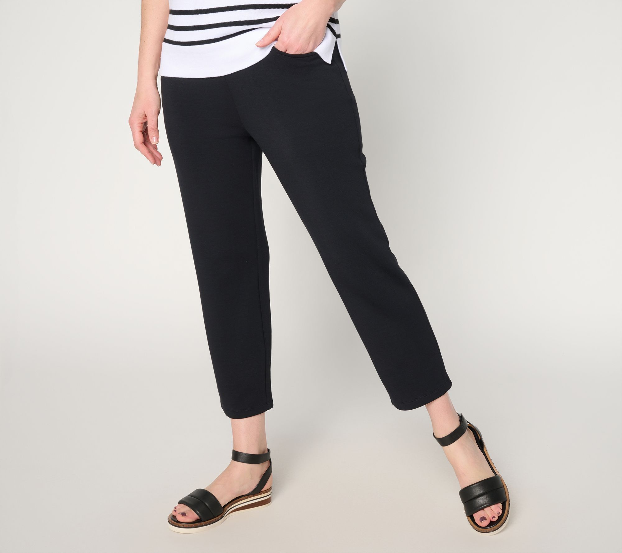 Belle by Kim Gravel Petite ScubaLuxe Escape Edit Cropped Pant