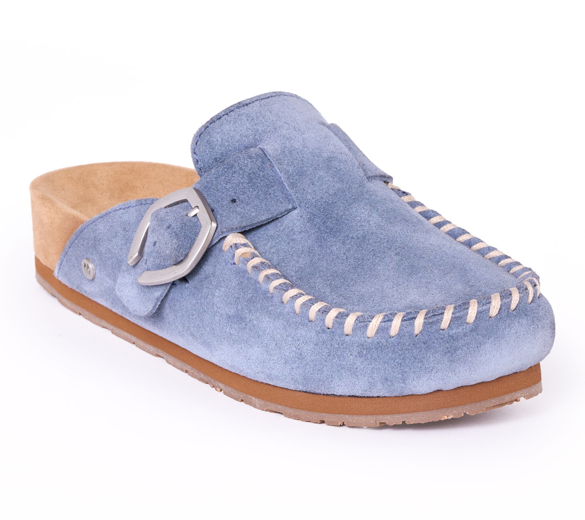 Minnetonka Women's Suede Buckle Clog