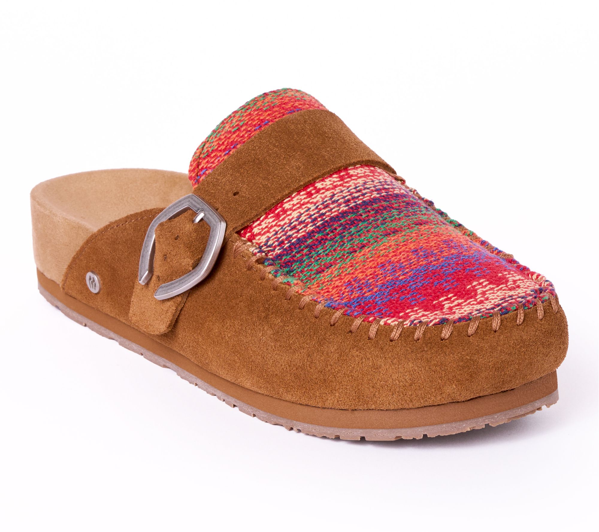Minnetonka Women's Suede Buckle Clog
