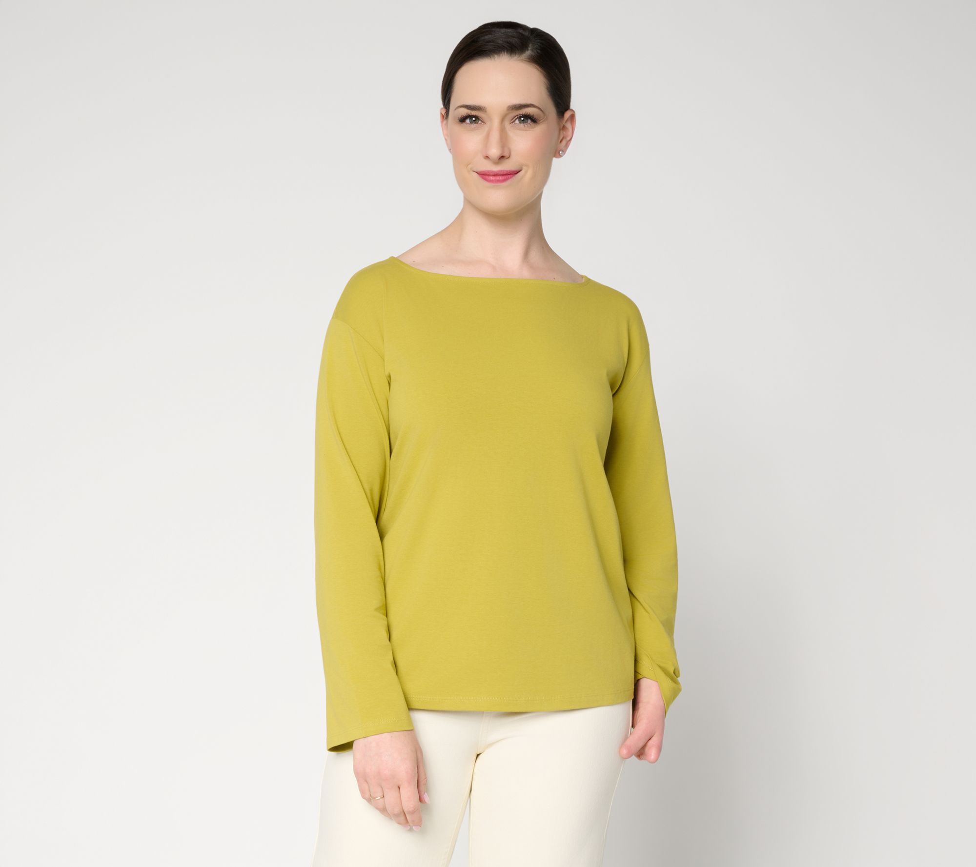 Me by Jennie Garth Long Sleeve Boatneck Top