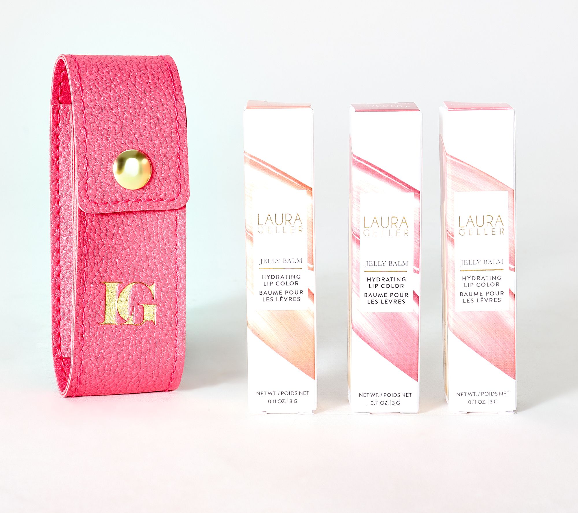 Laura Geller Jelly Balm Trio with Lipstick Case - QVC.com