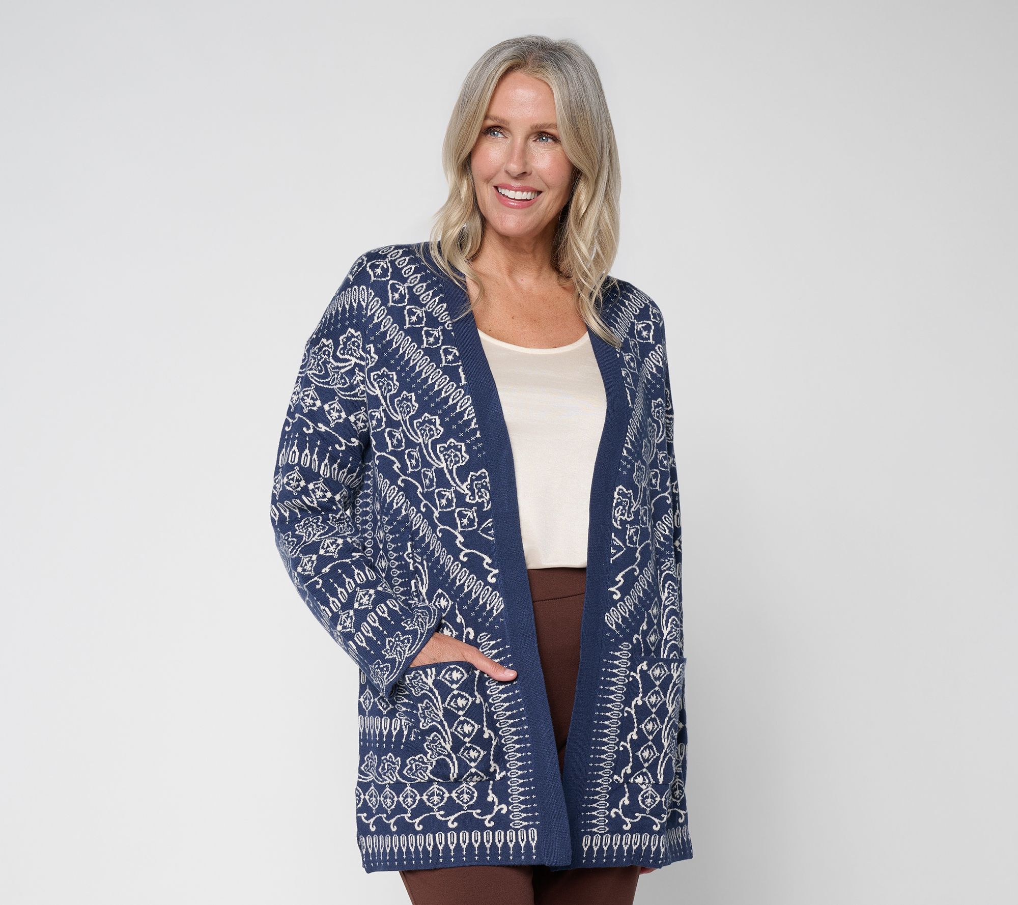  Ree by The Pioneer Woman Regular Jacquard Cardigan