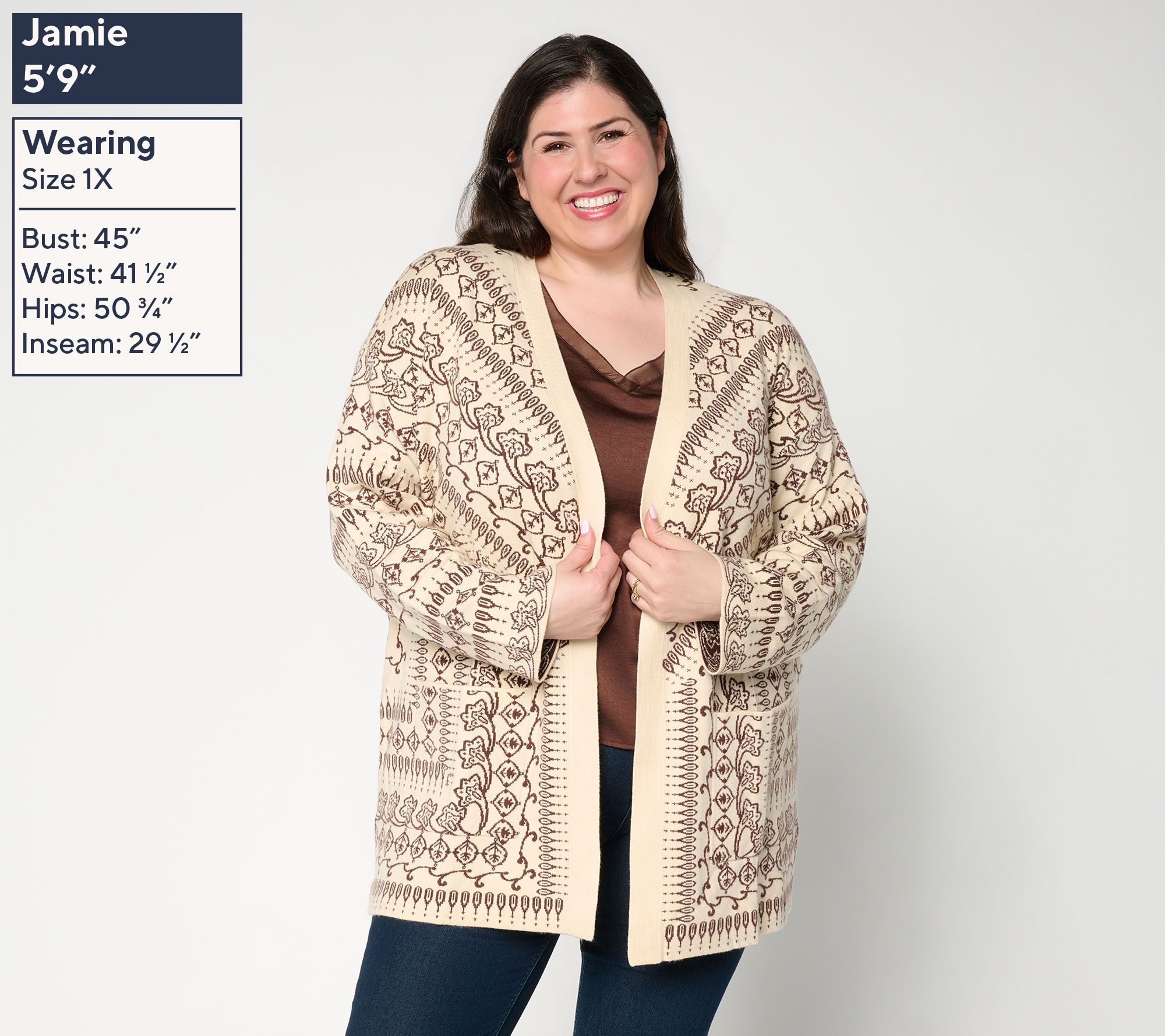 Ree by The Pioneer Woman Regular Jacquard Cardigan | QVC