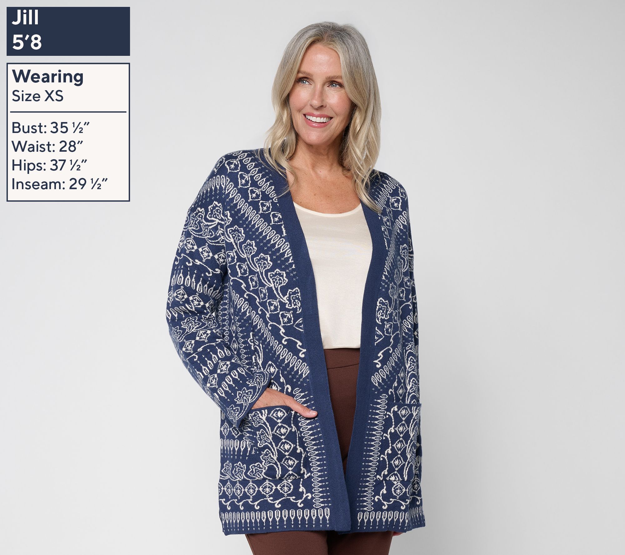 Ree by The Pioneer Woman Regular Jacquard Cardigan | QVC