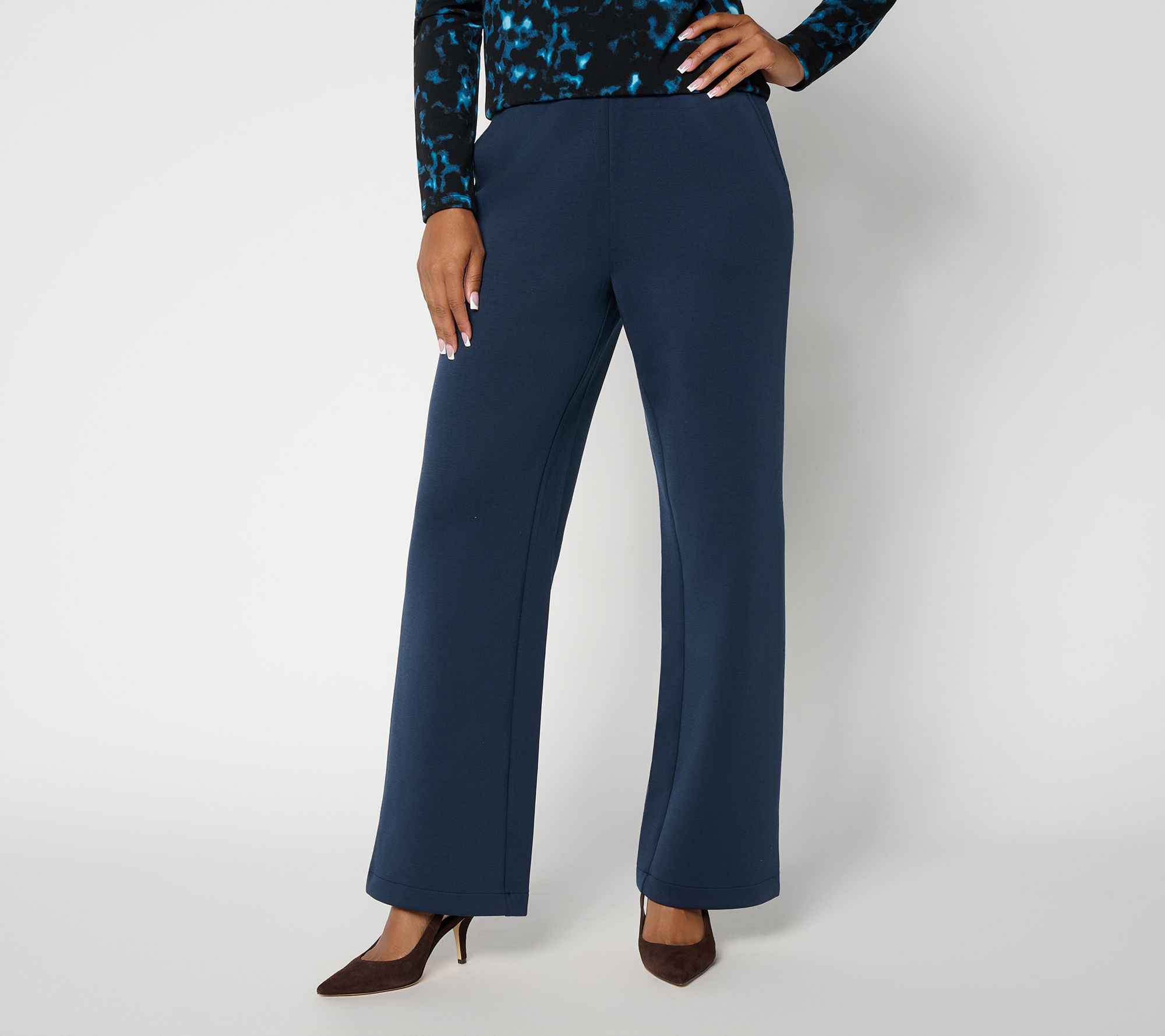 Carla Rockmore Collection Pet Straight Leg Stat Scuba Pants
