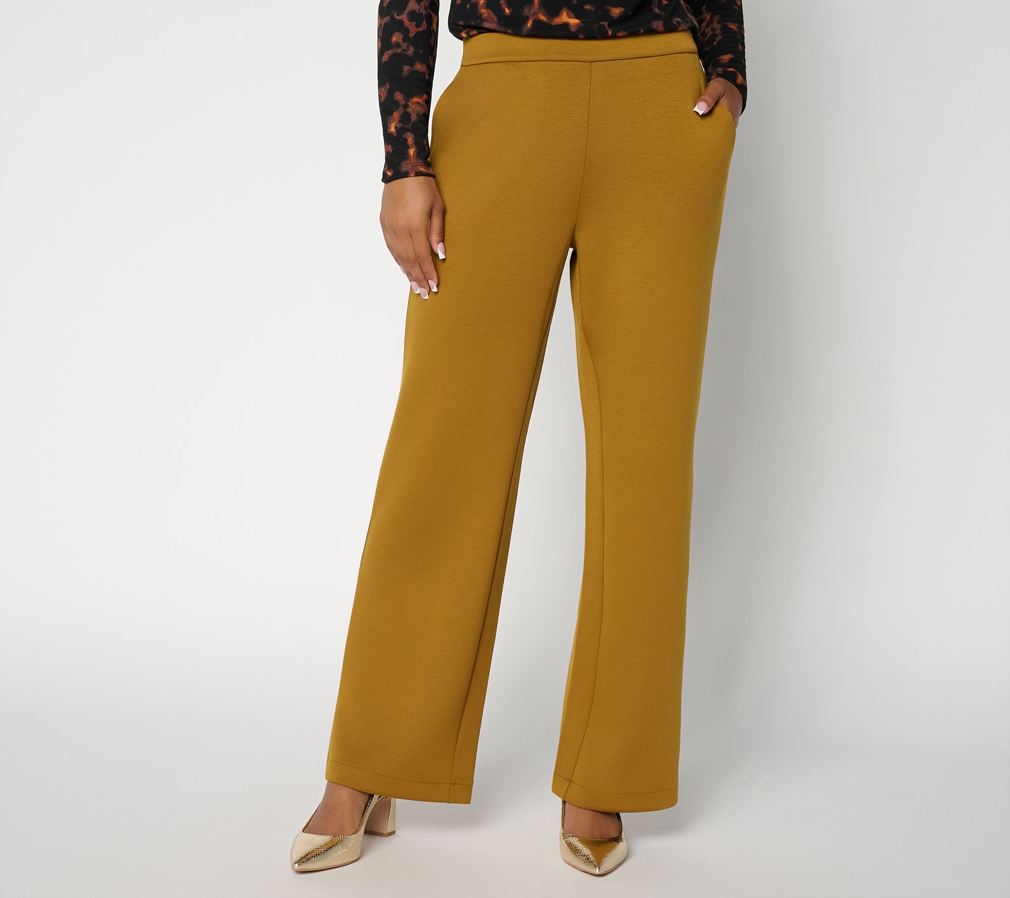 Carla Rockmore Collection Pet Straight Leg Stat Scuba Pants