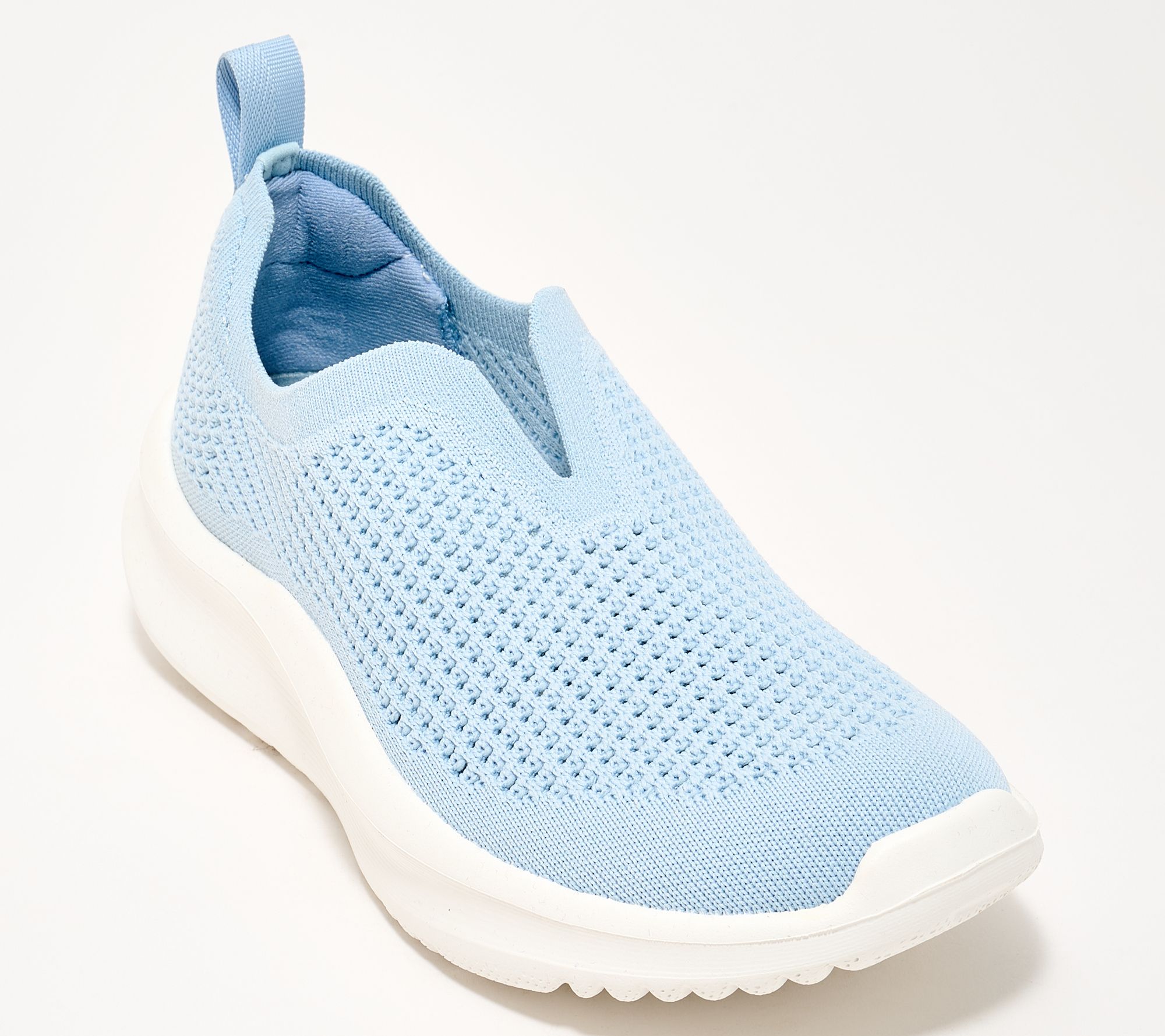 "As Is" Clarks Cloudsteppers Perforated Slip -Ons - Solevana Knit