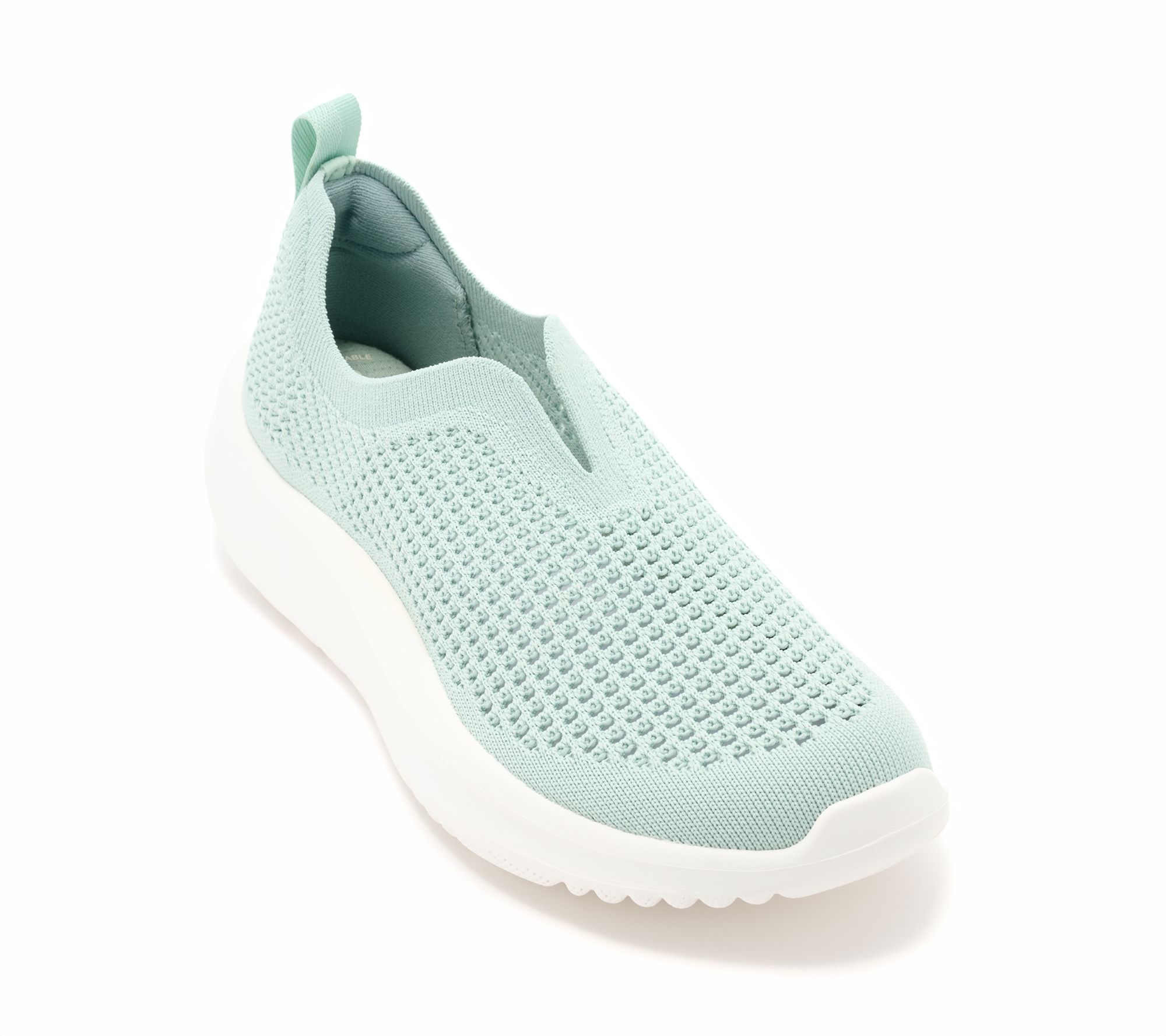 "As Is" Clarks Cloudsteppers Perforated Slip -Ons - Solevana Knit