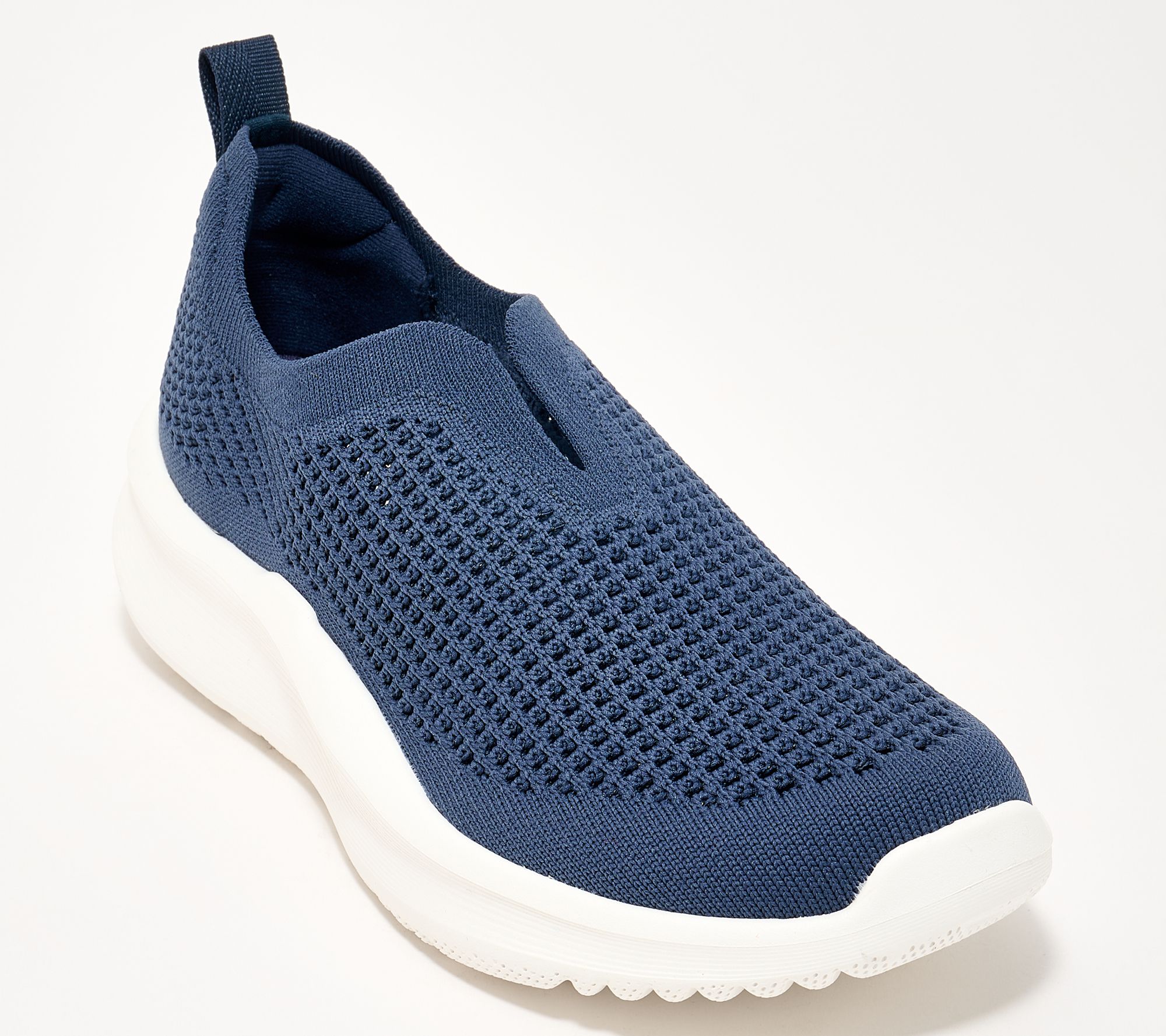 "As Is" Clarks Cloudsteppers Perforated Slip -Ons - Solevana Knit