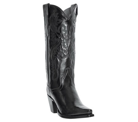 Dan Post Leather Cowboy Boots - Maria - Page 1 — QVC.com