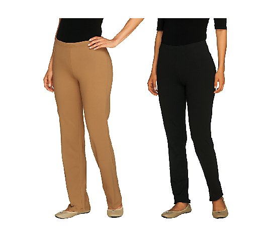 Women with Control Set of 2 Slim Leg and Boot Cut Pants