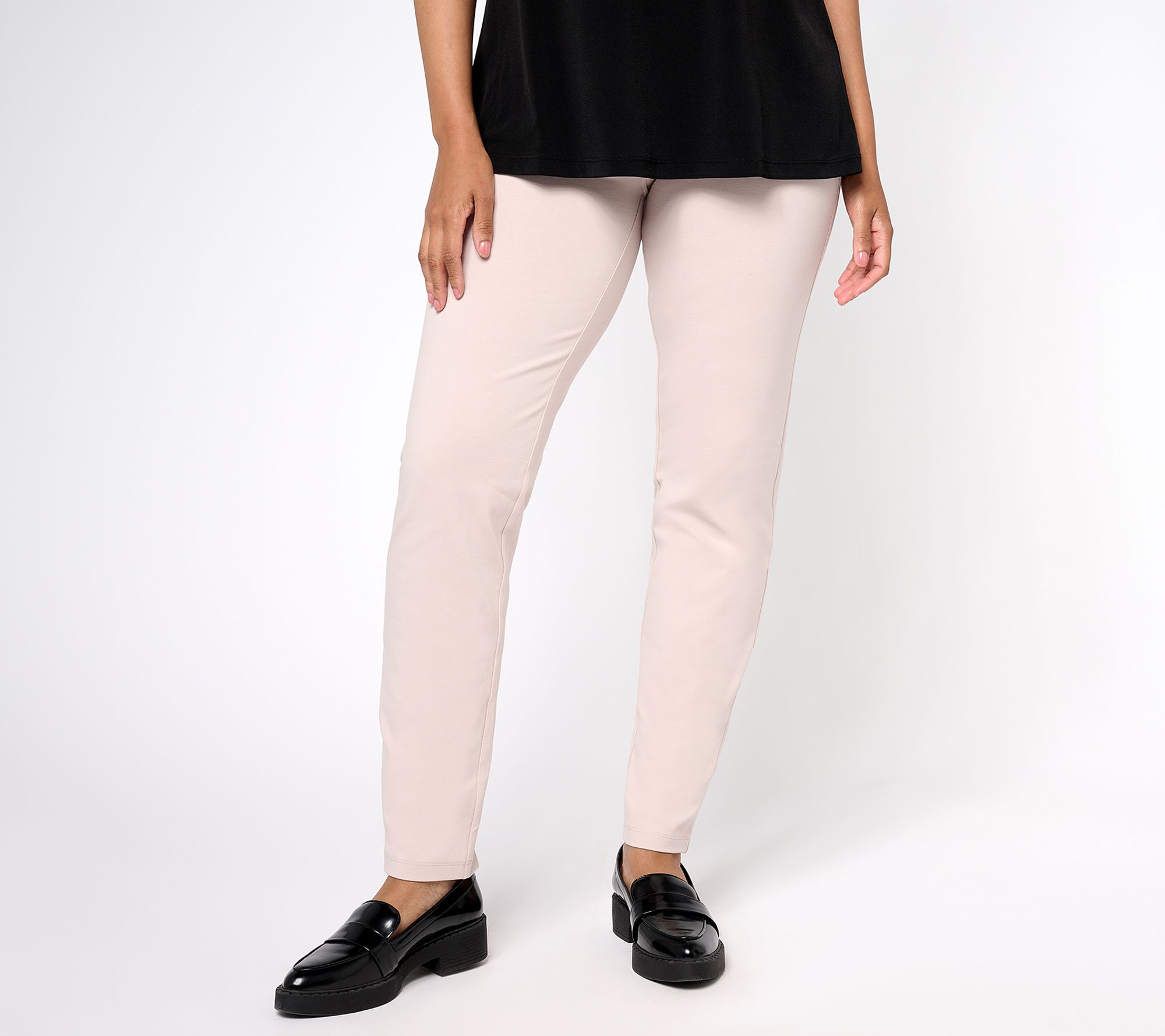 Susan Graver Regular Premium Stretch Slim Leg Pull-On Pants