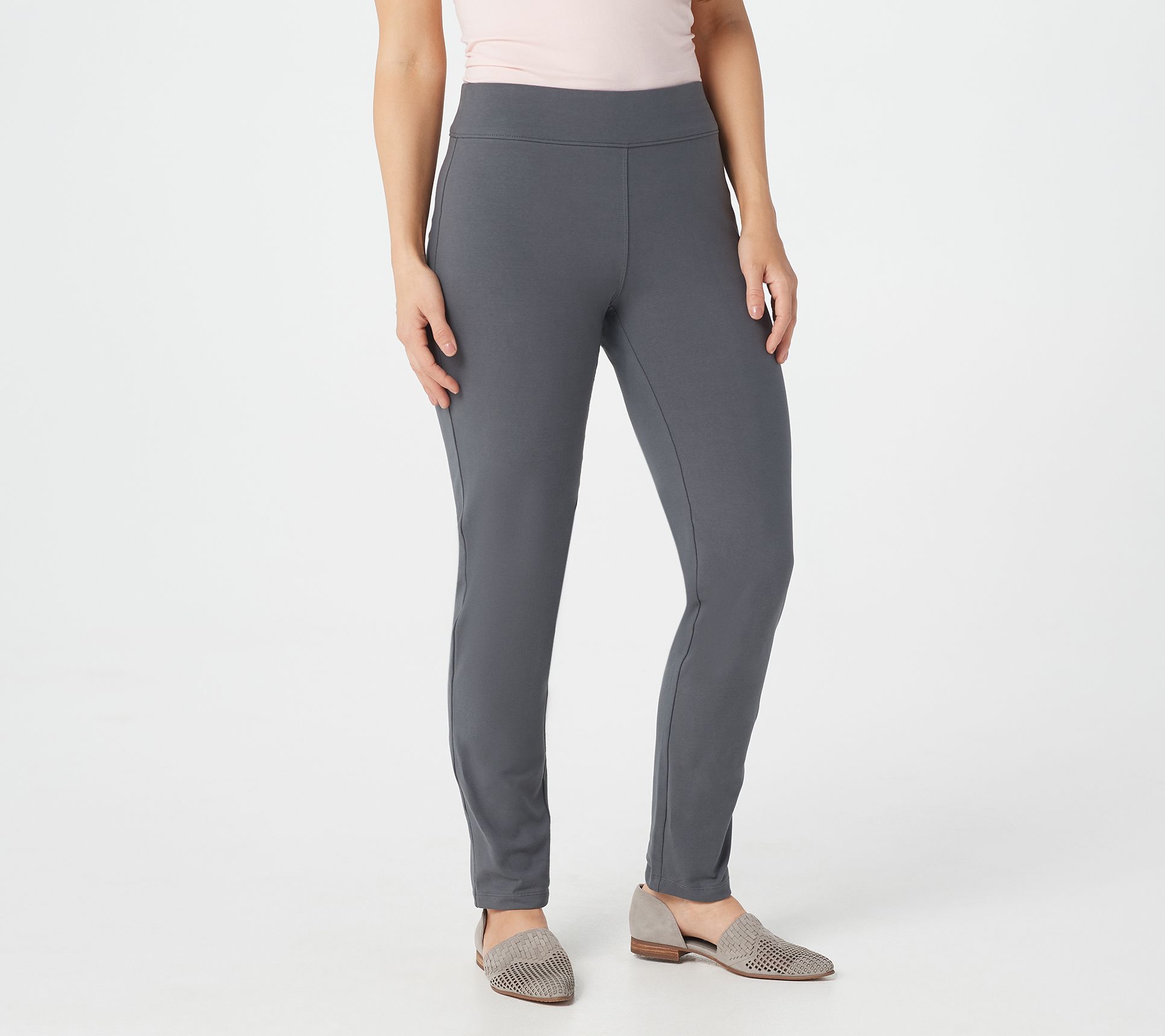 Susan Graver Regular Premium Stretch Slim Leg Pull-On Pants