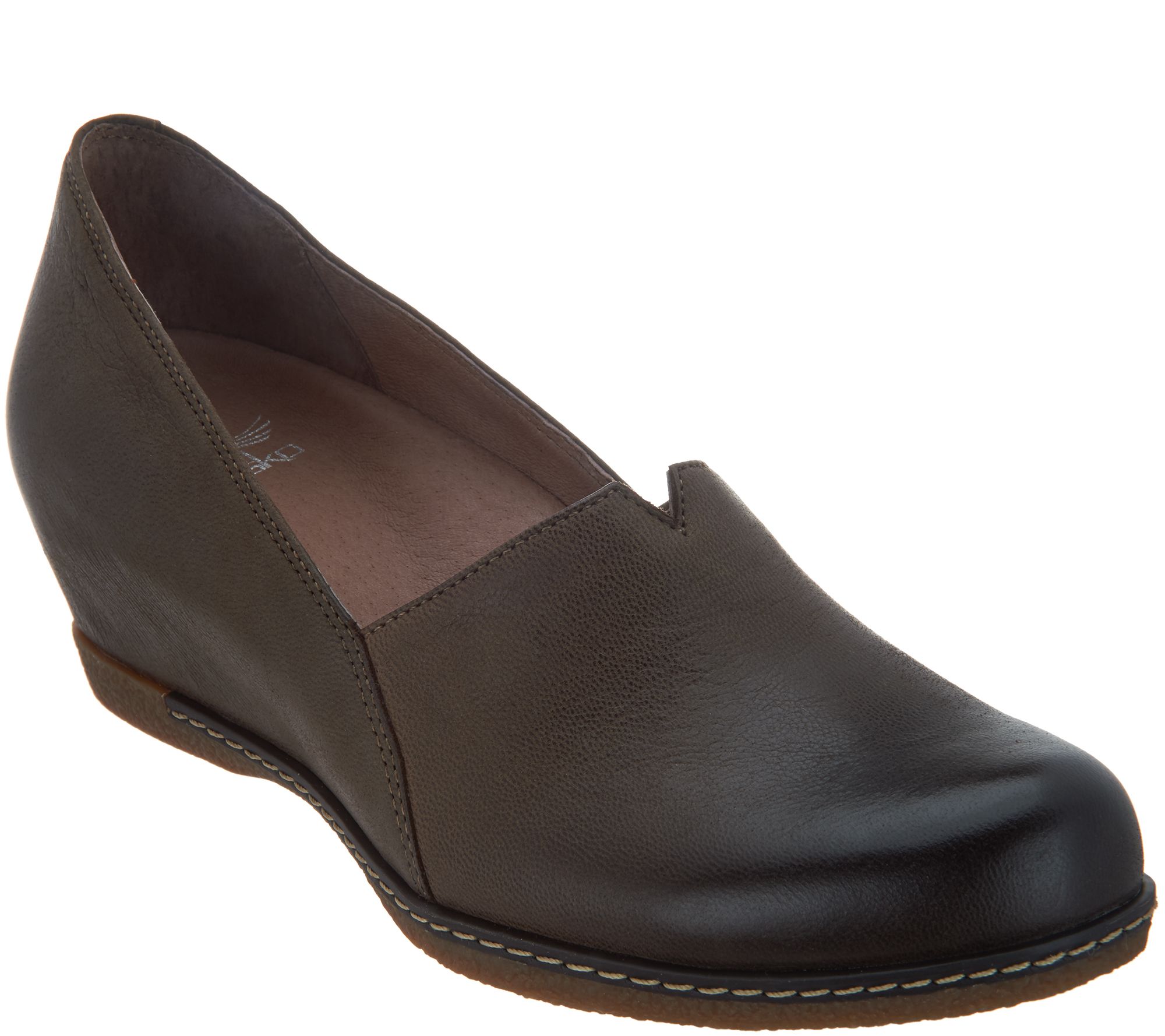 Dansko Nubuck Leather Closed Toe Wedges - Liliana - Qvc.com