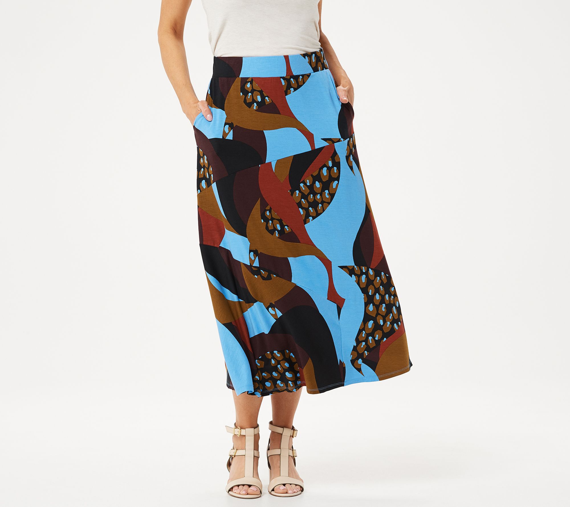 women's maxi skirts qvc