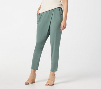 "As Is" Lisa Rinna Collection Wrap-Front Pull-On Pants - A365772
