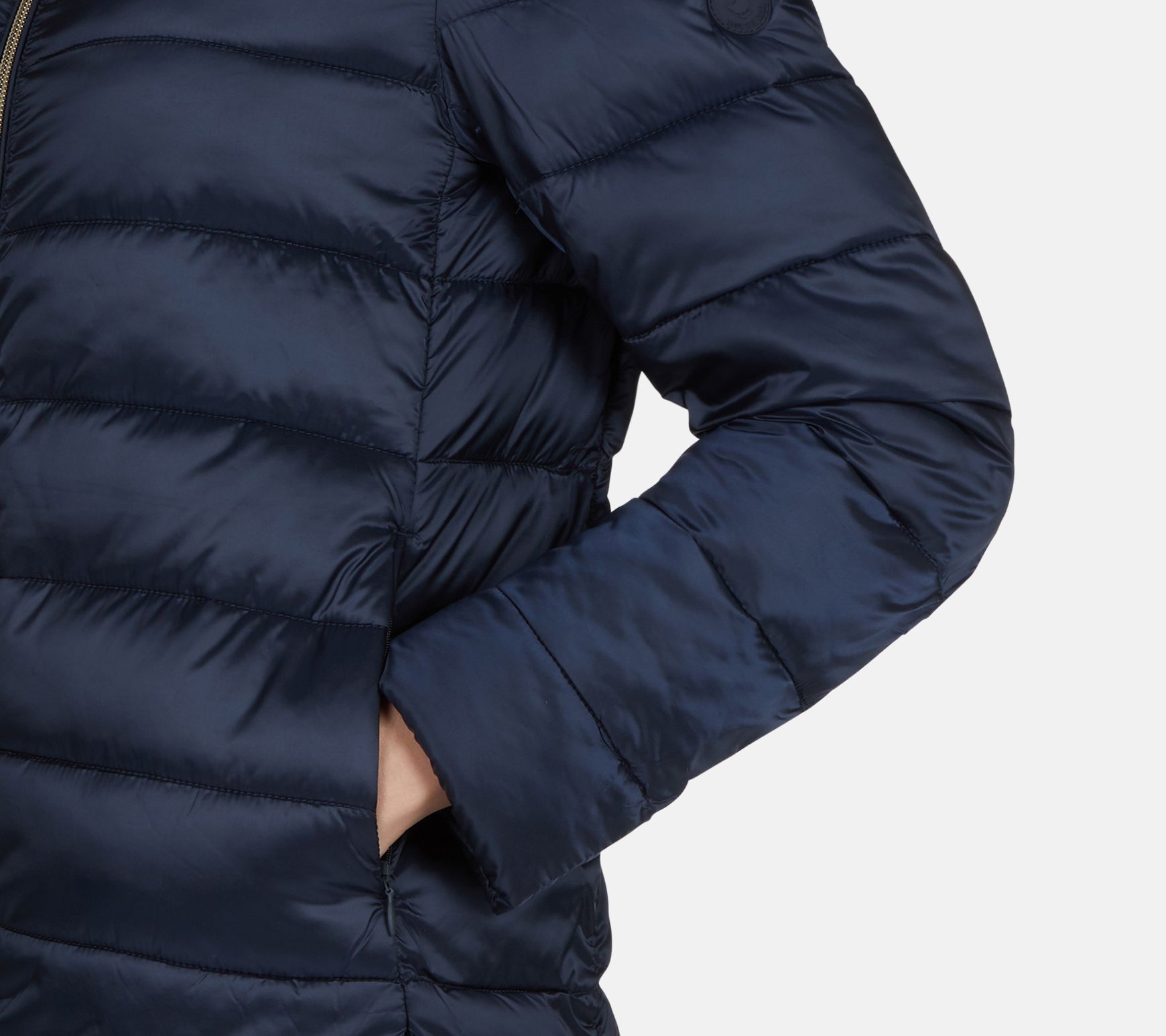 Save the Duck Puffer Jacket with Funnel Neck - Iris - QVC.com