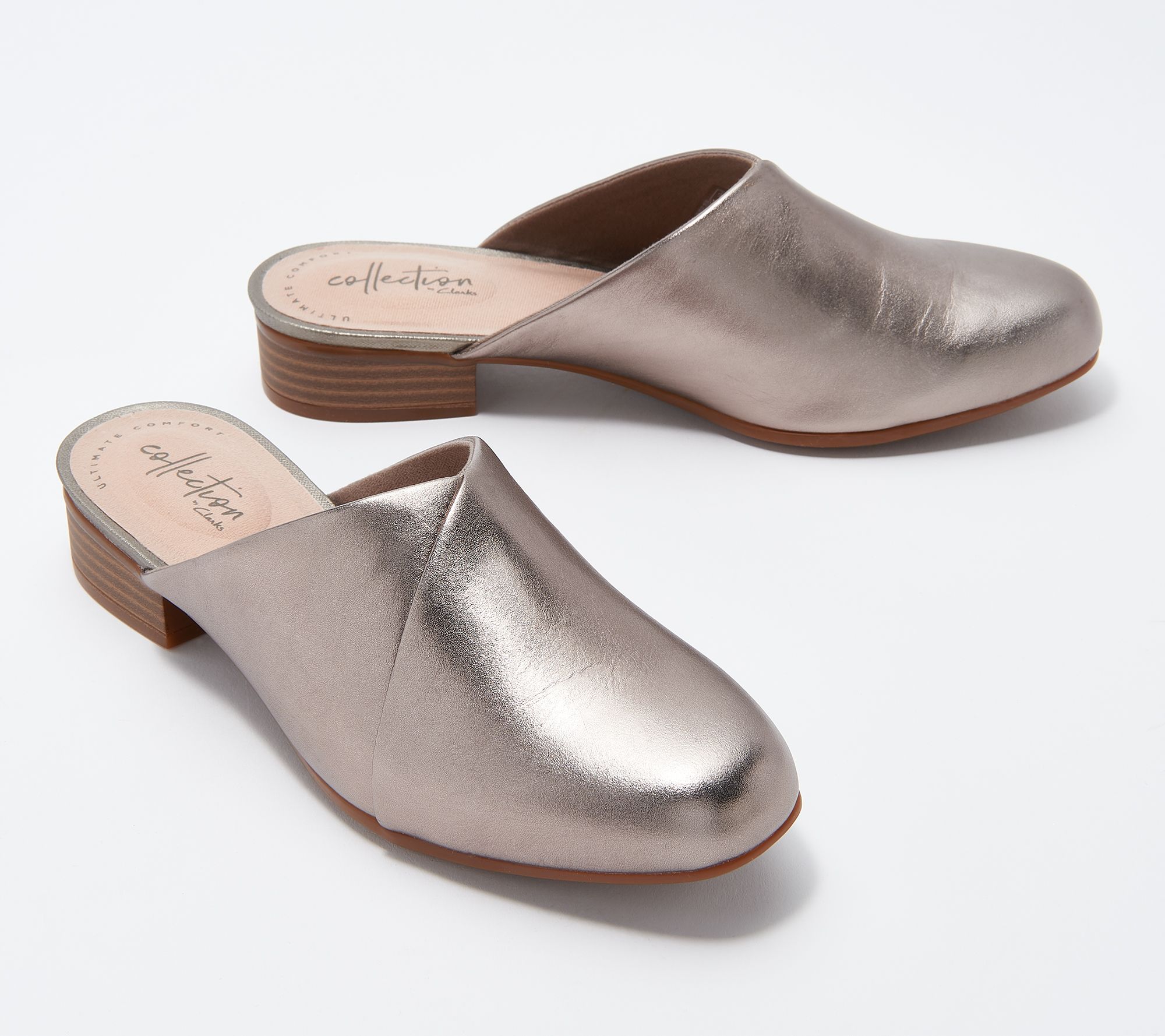 Clarks Collection Leather Mules 