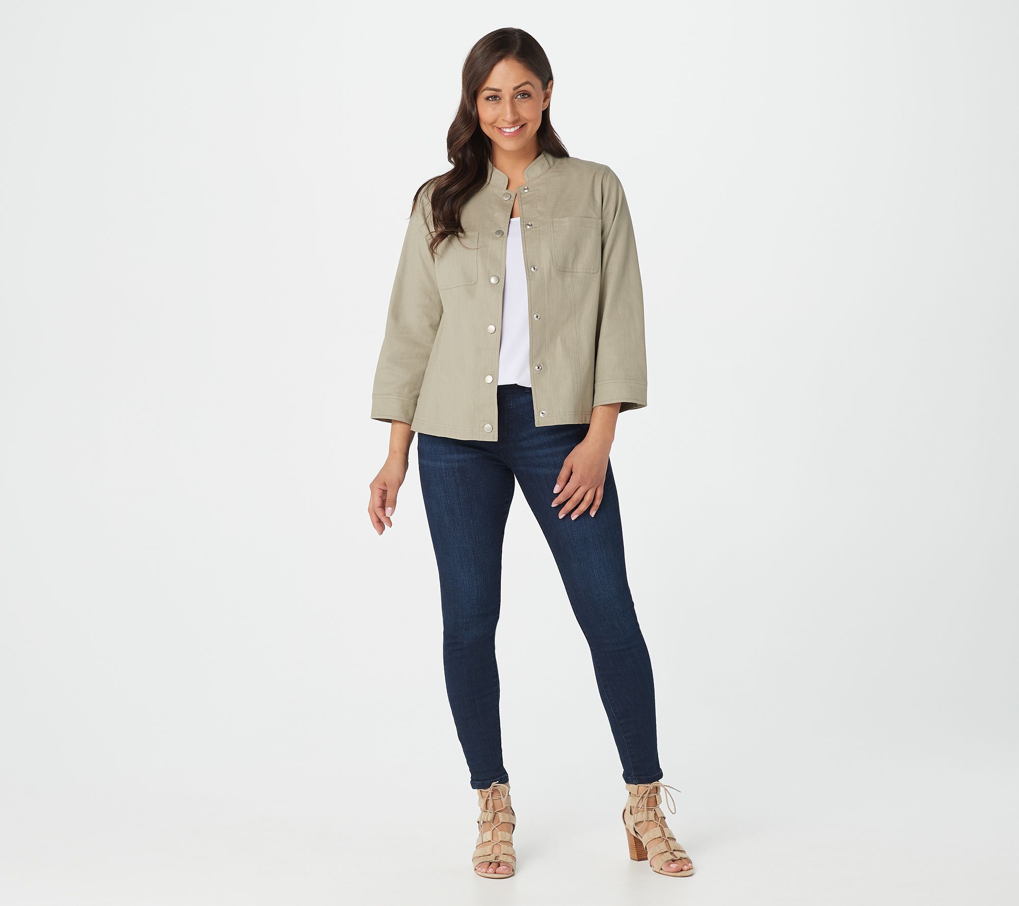 Belle by Kim Gravel Jacket with Printed Inside - QVC.com