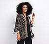 Belle by Kim Gravel Printed Chiffon Cardigan with Embroidery, 4 of 4