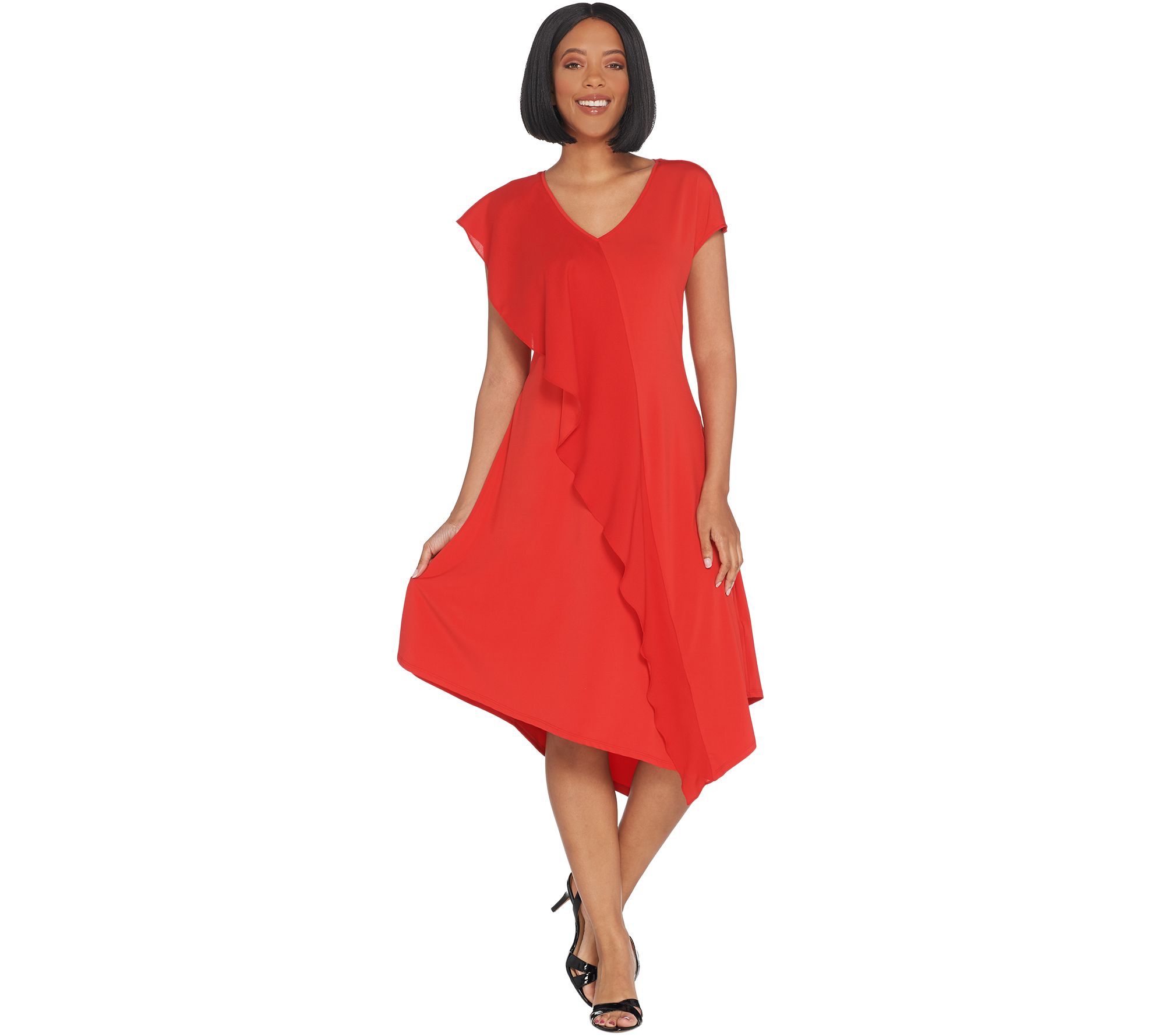 qvc red dresses