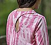 "As Is" Fit 4 All by Carrie Wightman Key Hole Aztec Tie Dye Top, 4 of 7