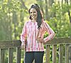 "As Is" Fit 4 All by Carrie Wightman Key Hole Aztec Tie Dye Top, 5 of 7