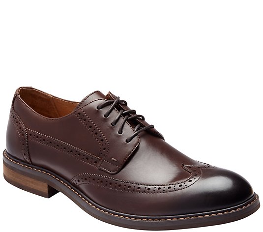 Vionic Men's Leather Lace-Up Brogue Oxfords - Bowery Bruno