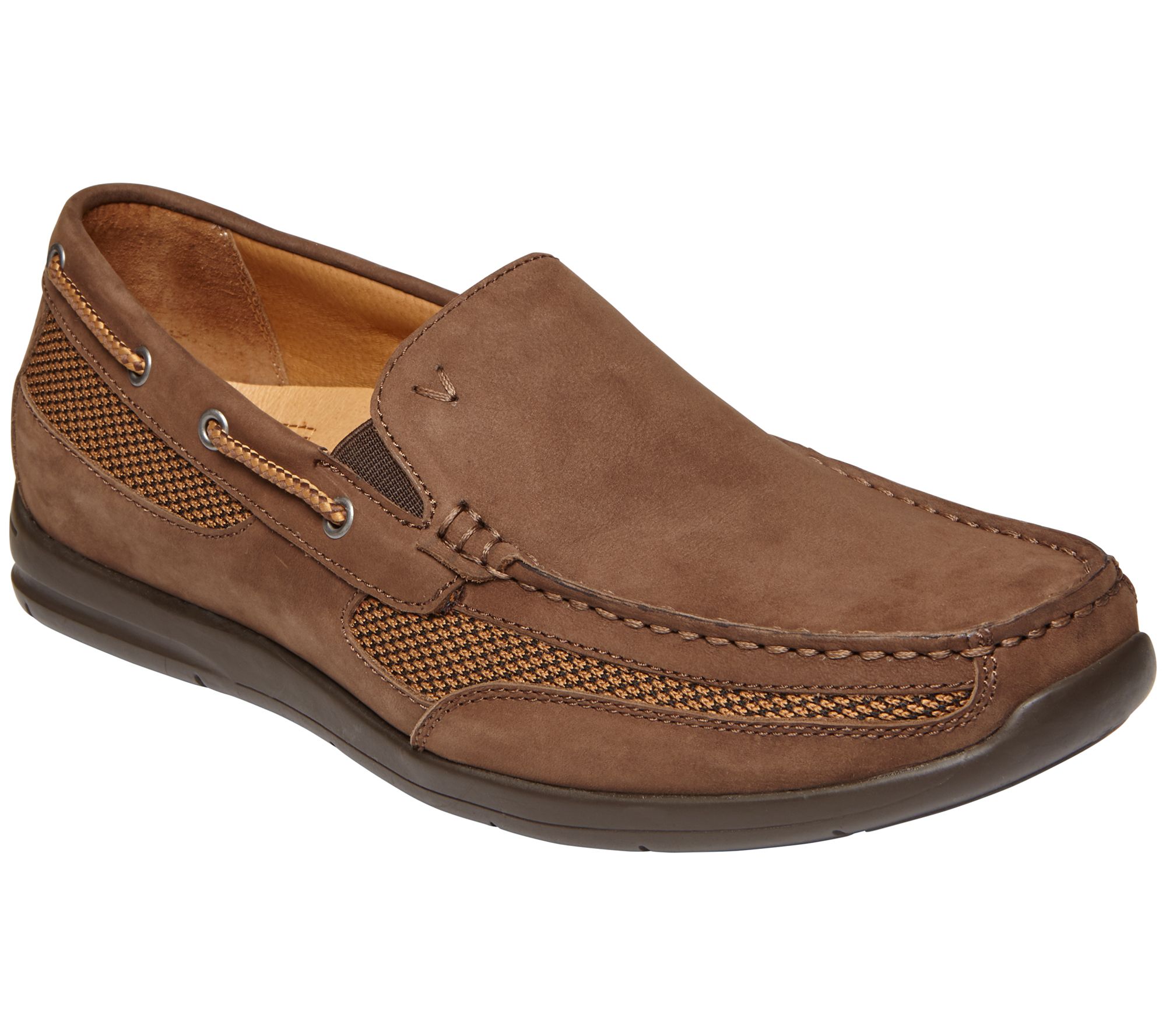 Vionic Men's Leather Boat Shoes - Earl - QVC.com