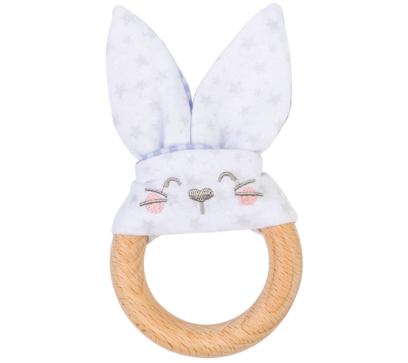 Saro By Kalencom Crackling Bunny Beech Wood Sensory Teether