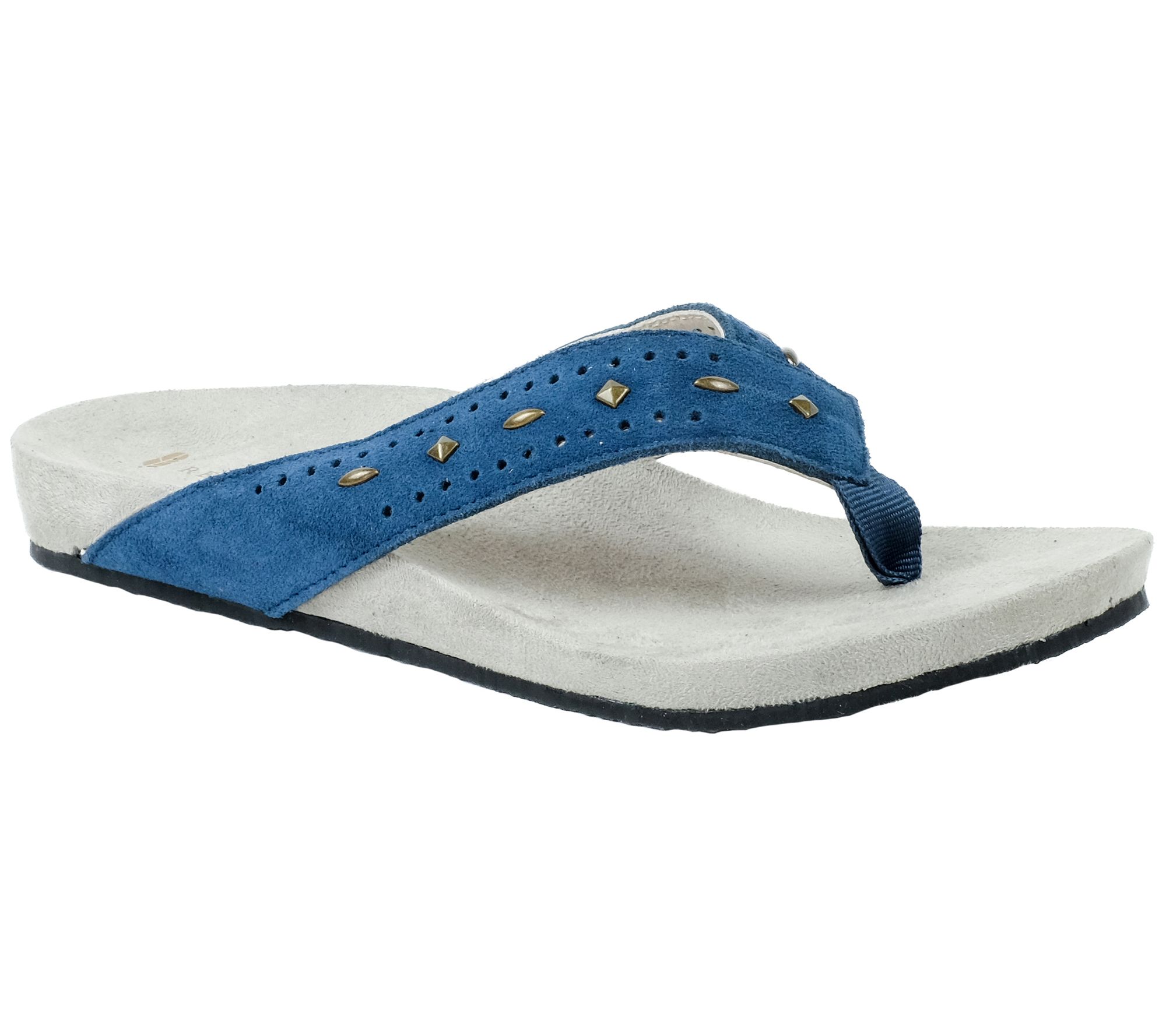 Revitalign Sued e Orthotic Flip Flop Sandals - Kena Stud