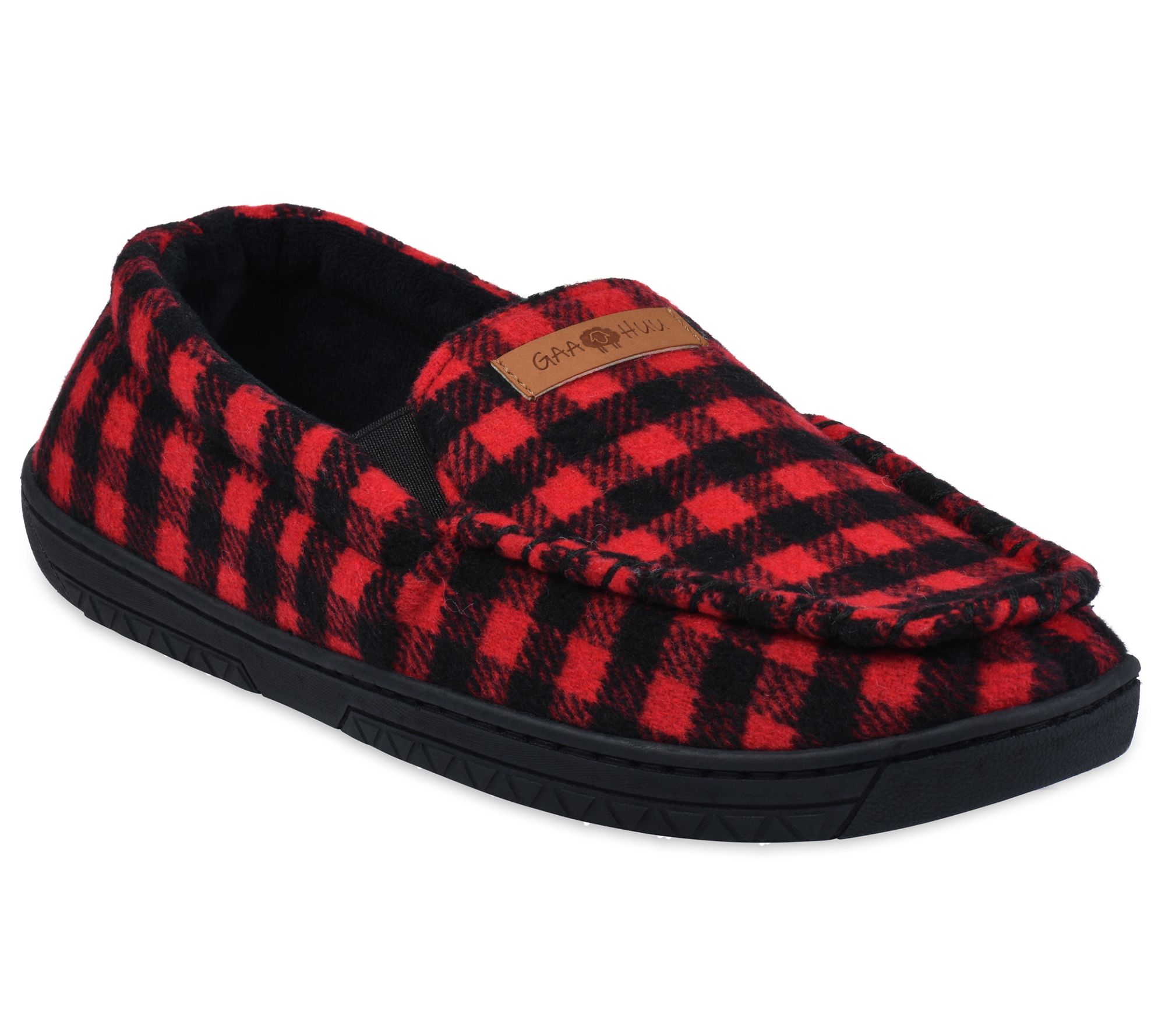 Gaahuu Mens Faux Wool Mocassin Slippers