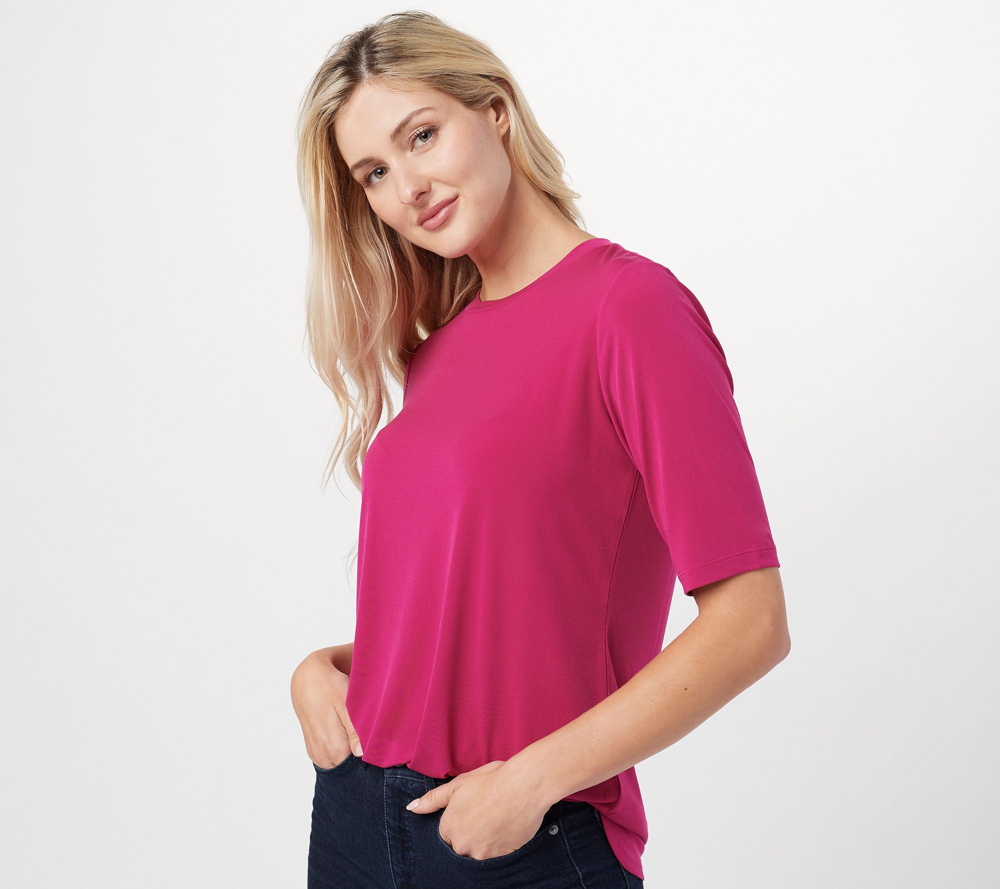 "As Is" Susan Graver Modern Essentials Liquid Knit Top