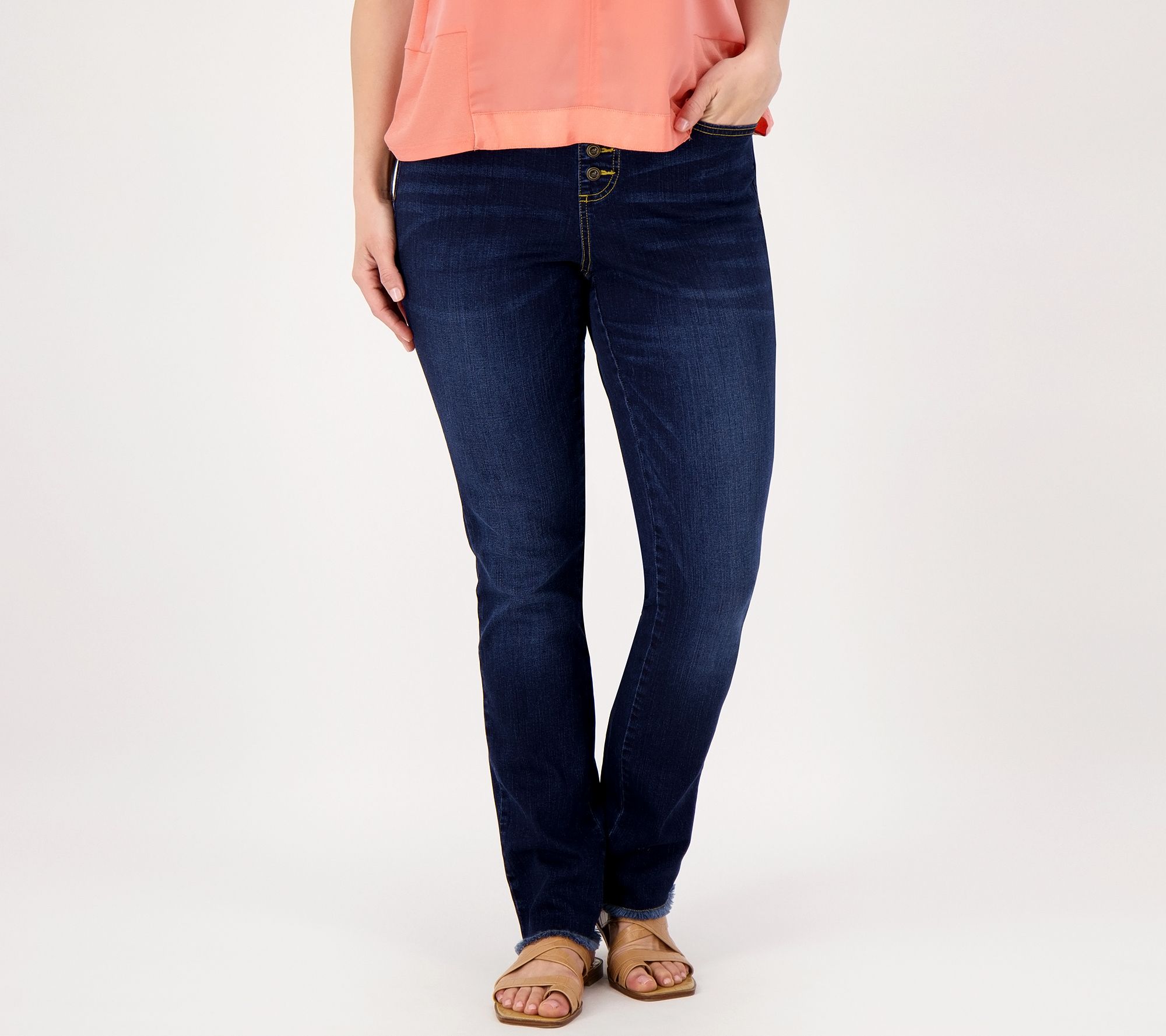 Belle by Kim Gravel Petite TripleLuxe Denim Jeans
