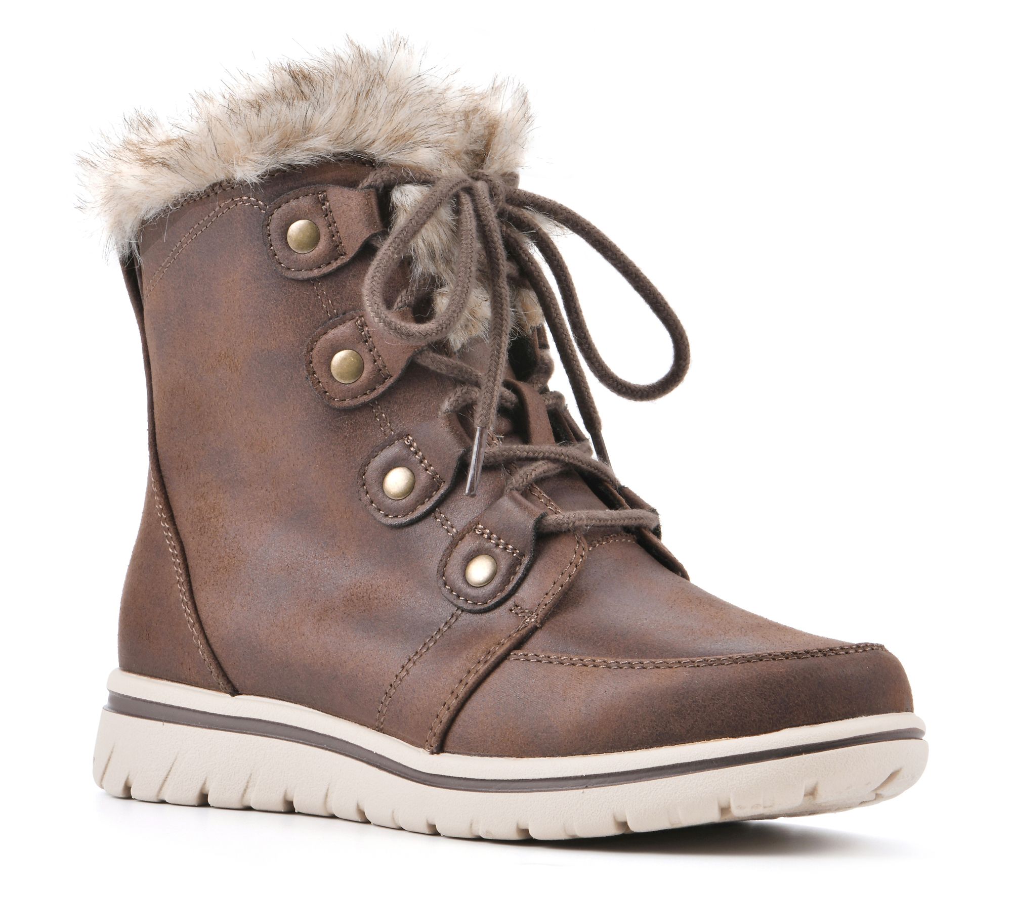 Cliffs by White Mountain Lace-up Booties - Holly