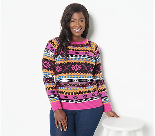 "As Is" Attitudes by Renee Global Illusions Fair Isle Sweater