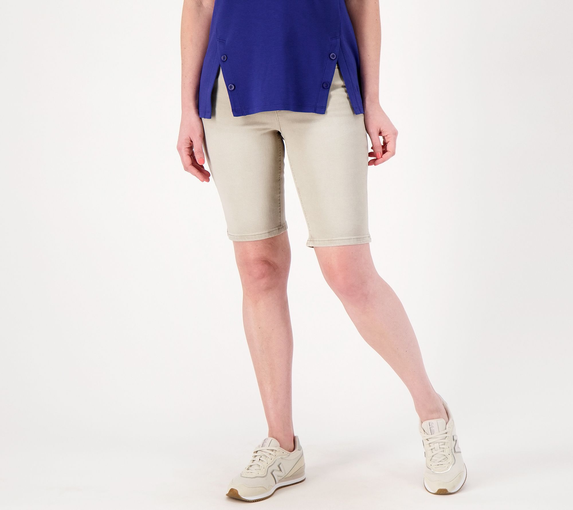 Isaac Mizrahi Live! True Denim Tall Pull On Bermuda Shorts