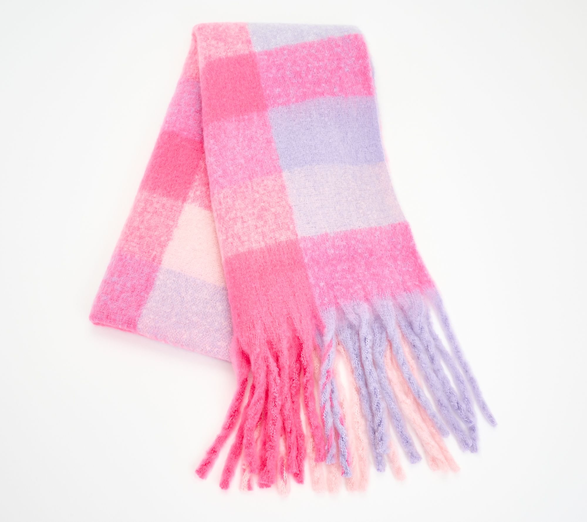 Belle by Kim Gravel Long Plaid Pop It On Blanket Scarf