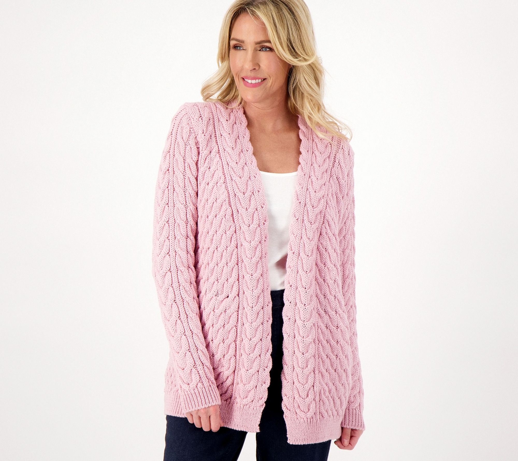 As Is Islander Merino Wool Open Front SweaterCardigan